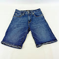 Superdry Tyler 003 Shorts Mens W28" L10" Blue Denim Slim Stretch Zip Fly