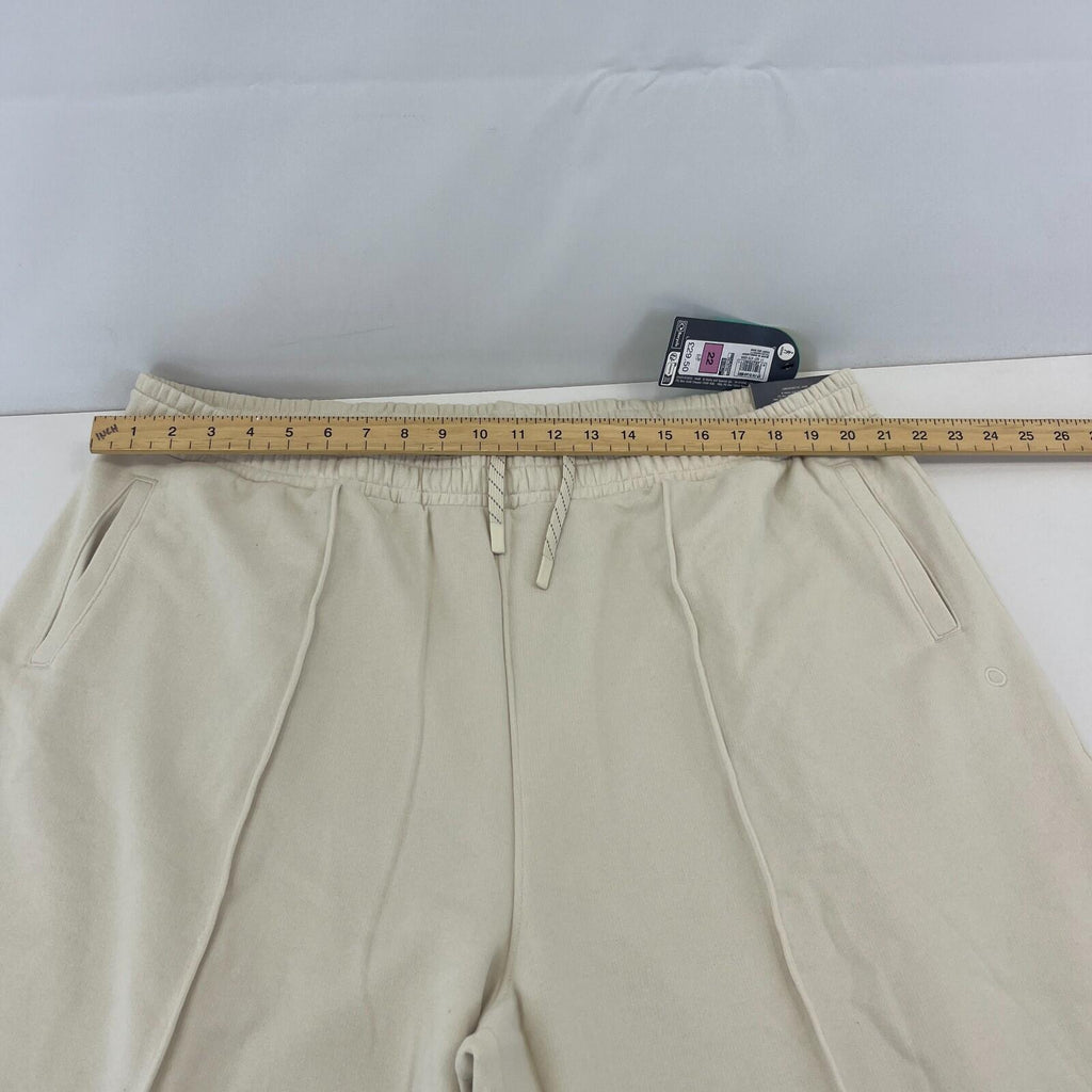 M&S Ladies Goodmove Parachute Joggers Cuffed Trousers Pants Cream UK size 22 New