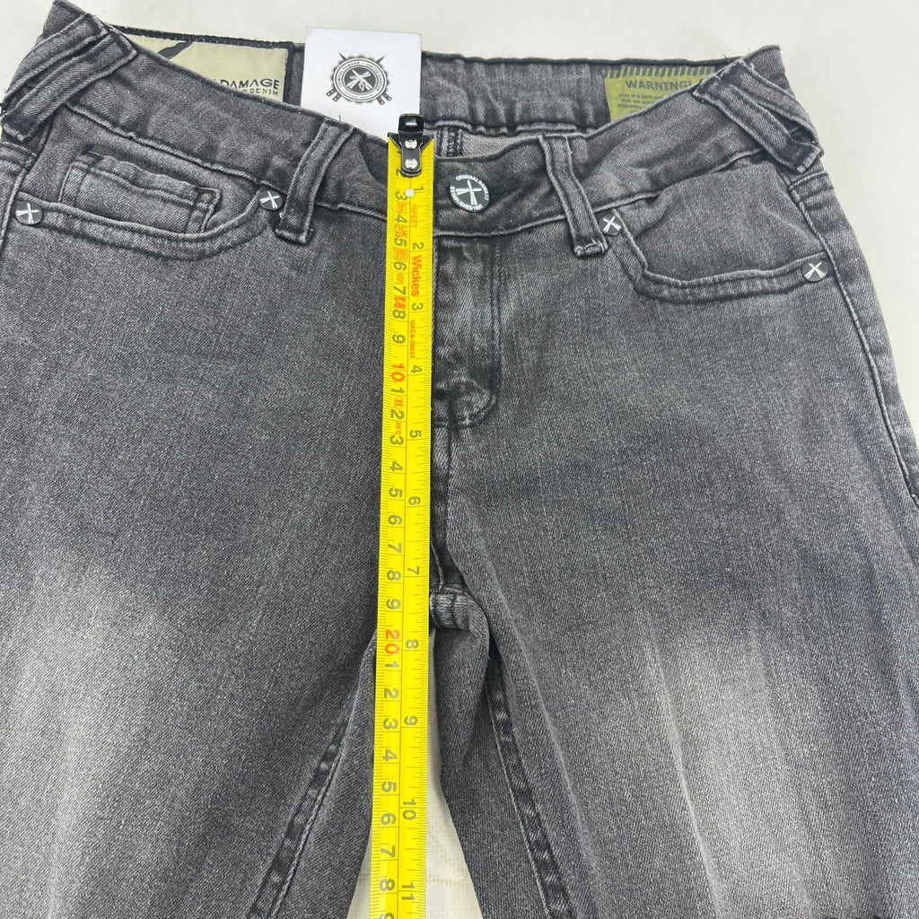 Criminal Damage Koko Ripped Jeans Womens W26 L32 Black Skinny Slim Fit BNWT