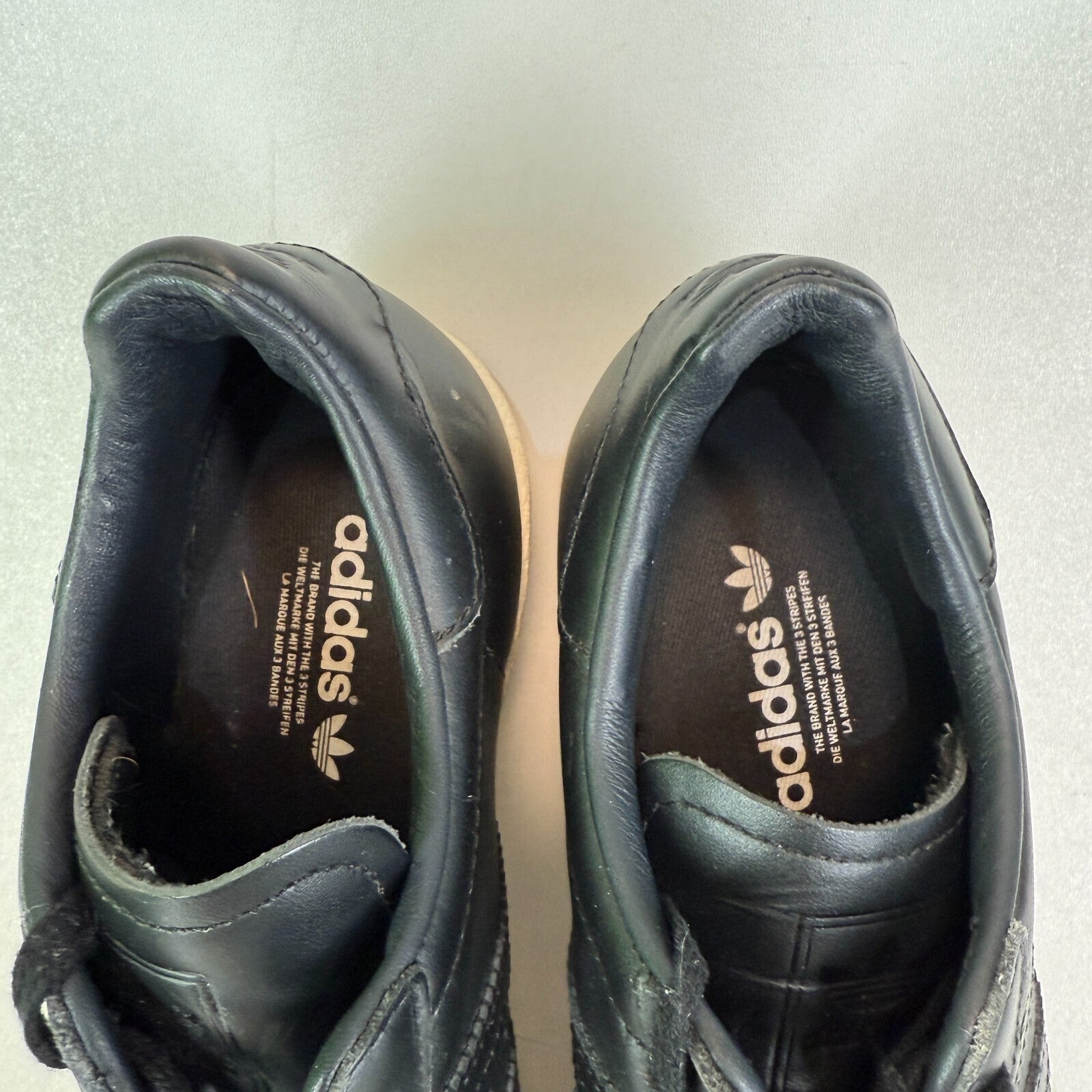 Adidas Superstar Dark Chrome Shell Toes Black Leather White Sole UK size 5