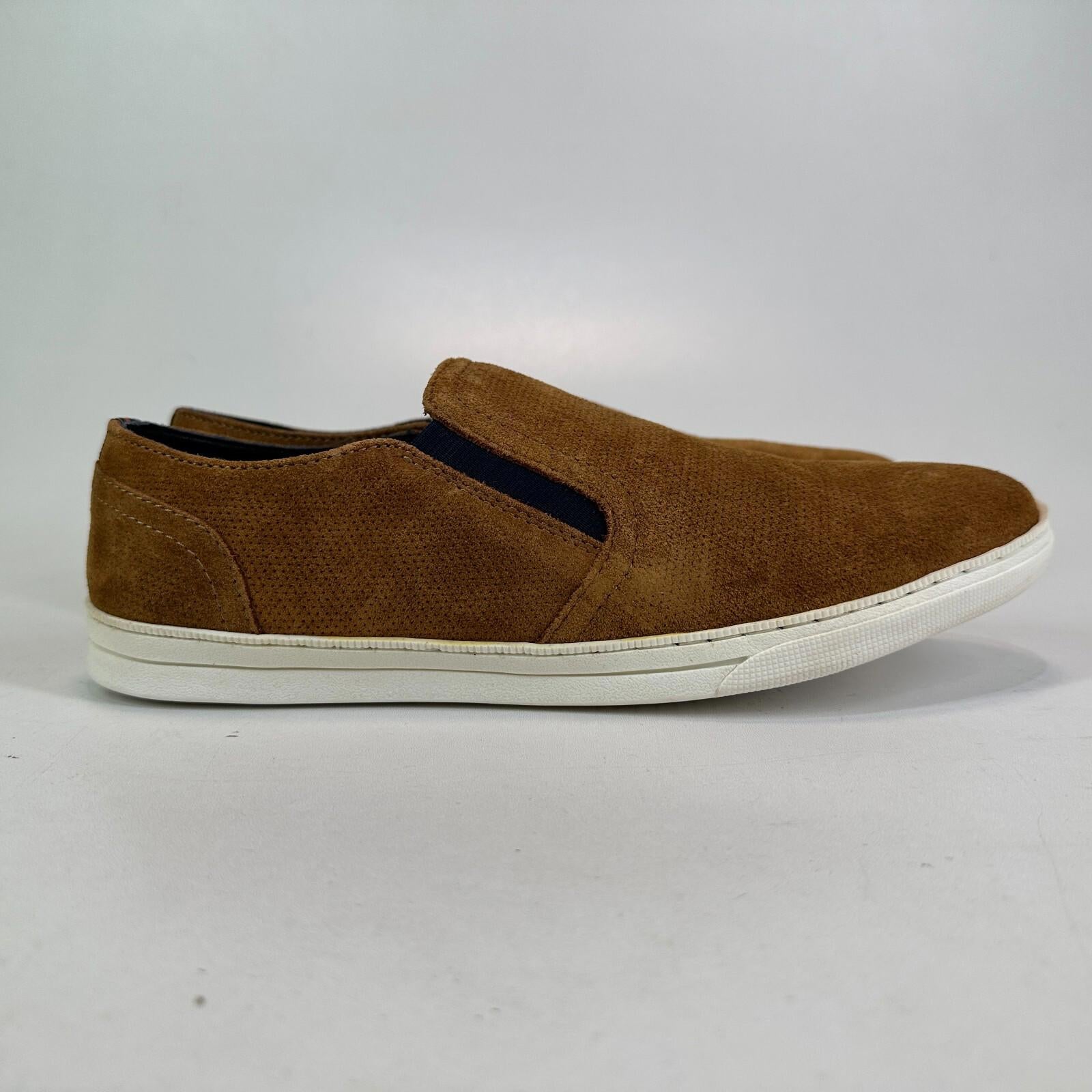 IKON Manor Tan Brown Suede Leather Slip On Shoes Deck Boat Smart Casual size 6
