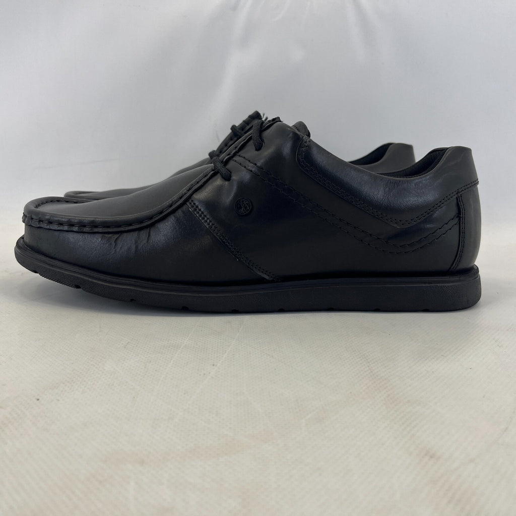 Pretty Green Waltham Lace Up Shoes Moccasin Loafers Mens Black Leather size 11.5