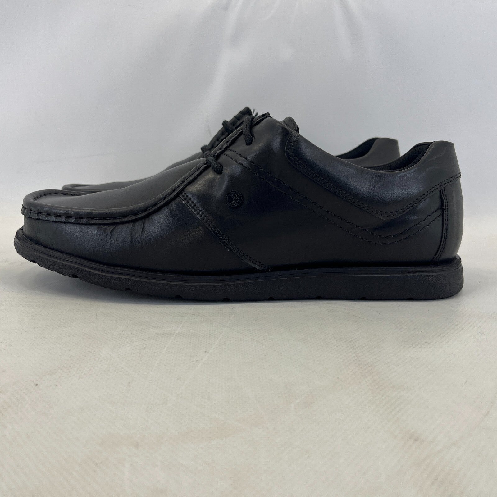 Pretty Green Waltham Lace Up Shoes Moccasin Loafers Mens Black Leather size 11.5