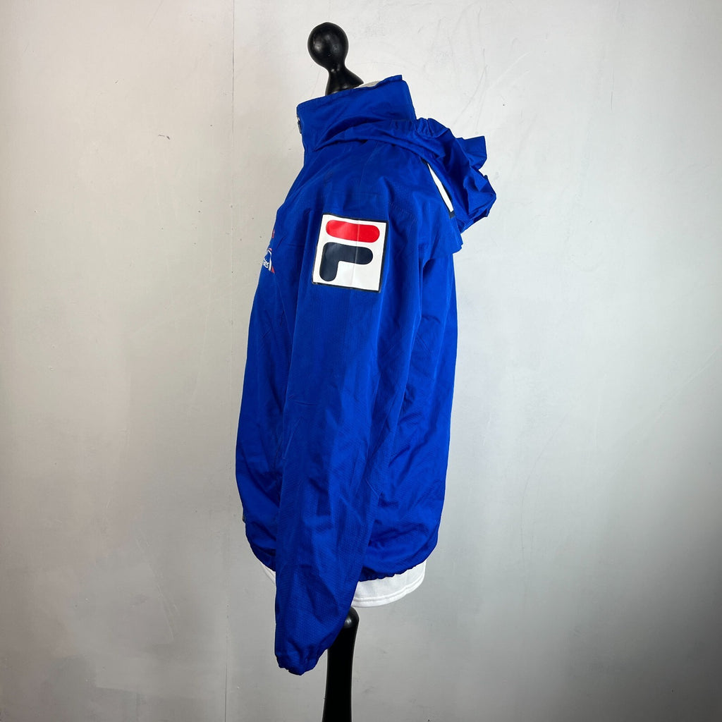 Carlisle United Fila Training Jacket Windbreaker Embroidered Blue size M