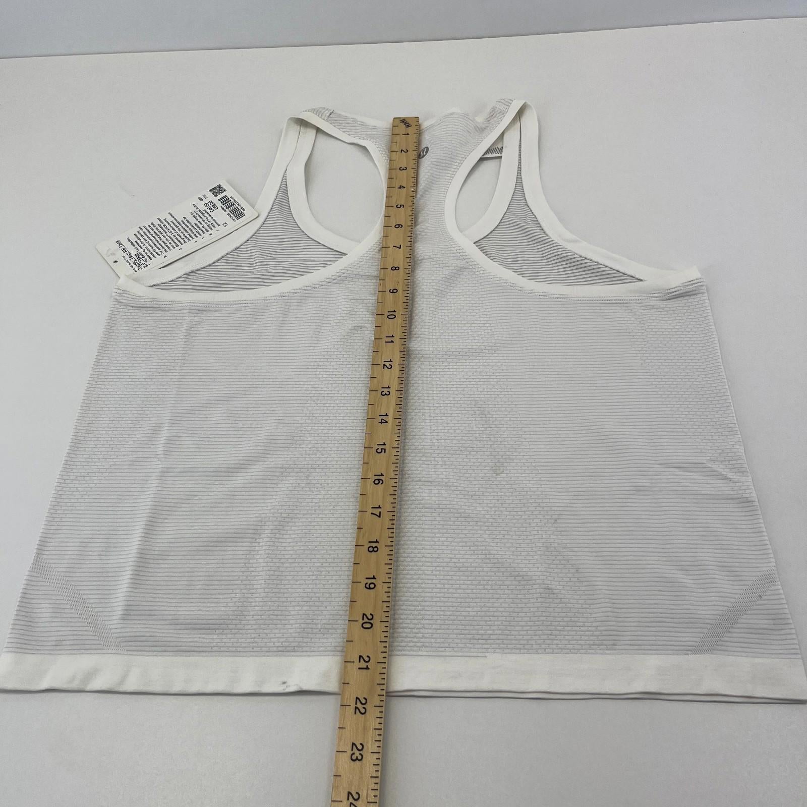 Lululemon Swiftly Tech Racerback Tank Top 2.0 White size UK 16 US 12 - New