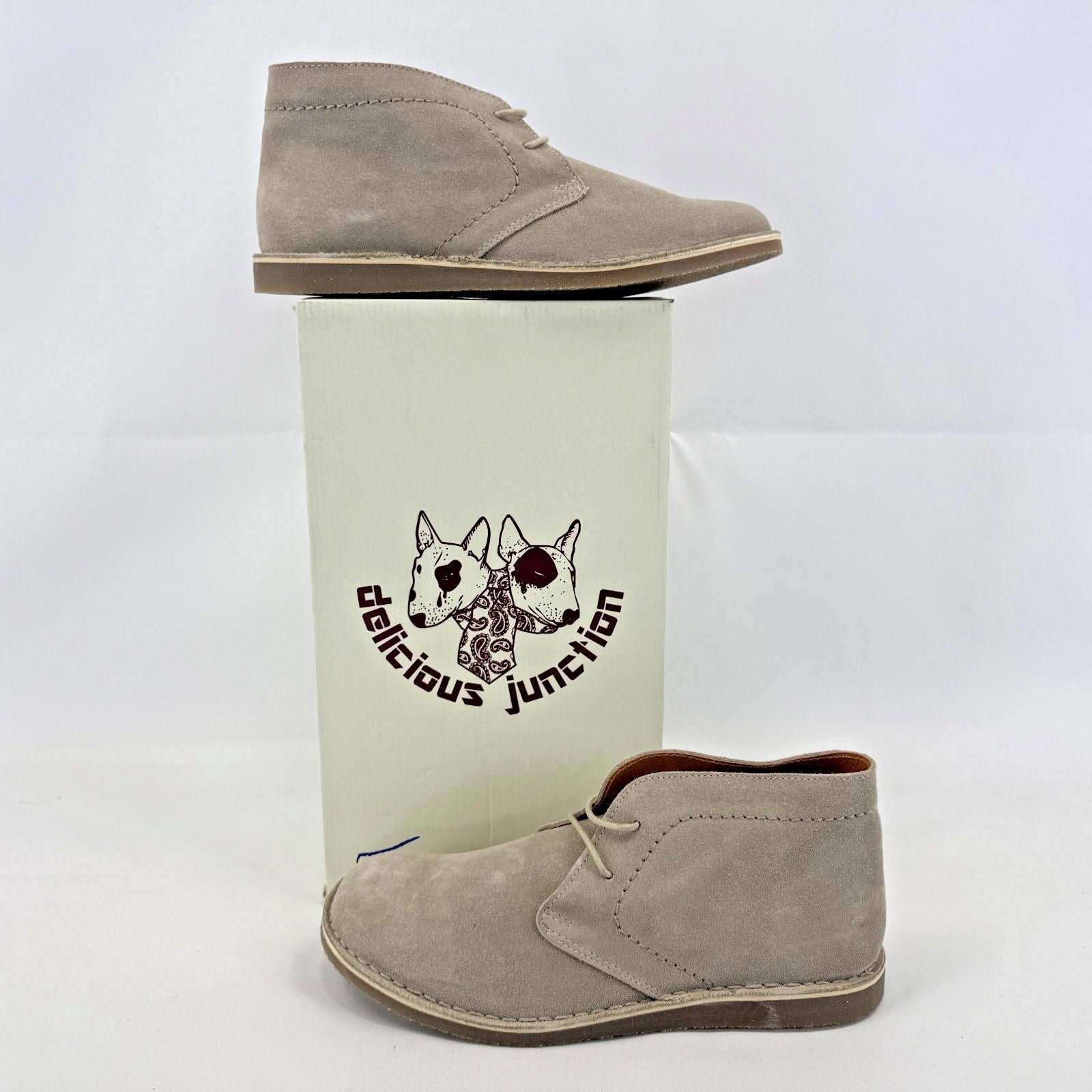 Delicious Junction Crowley Suede Desert Boots in Beige size UK 9 EU 43