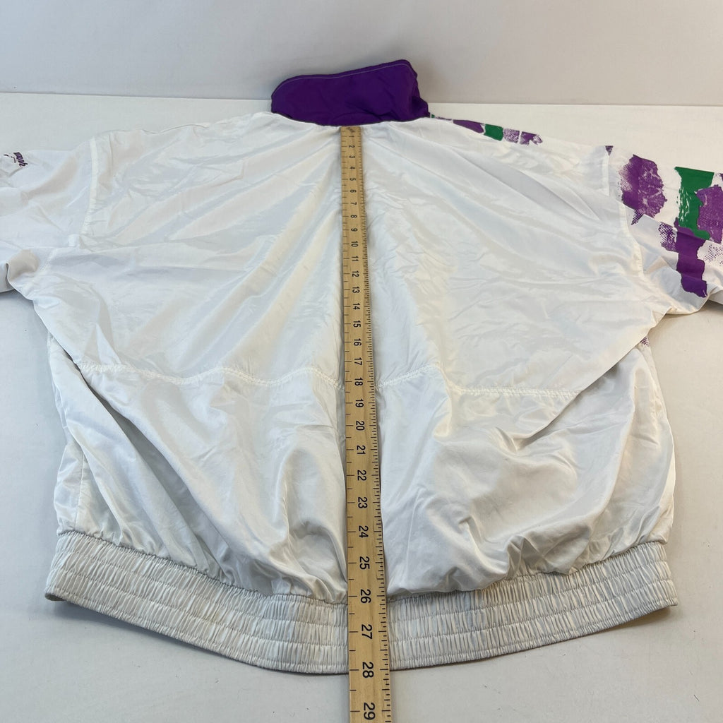 Rare Vintage Silk Cut Tennis Challenge Shell Suit Jacket White & Purple size L