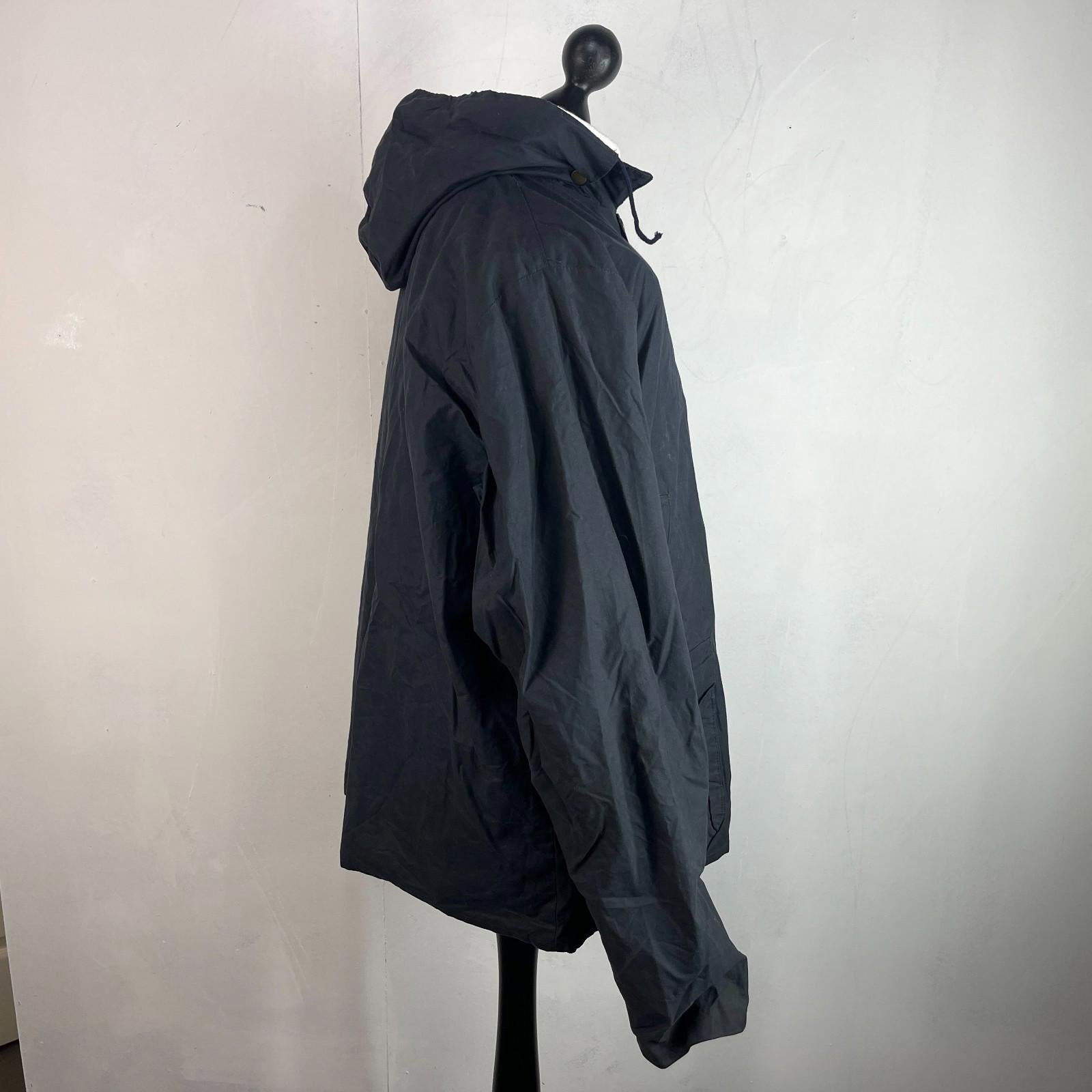 Royal Spencer Mens Wax Hunting/Farming Jacket in Black with Hood size 54 (L)
