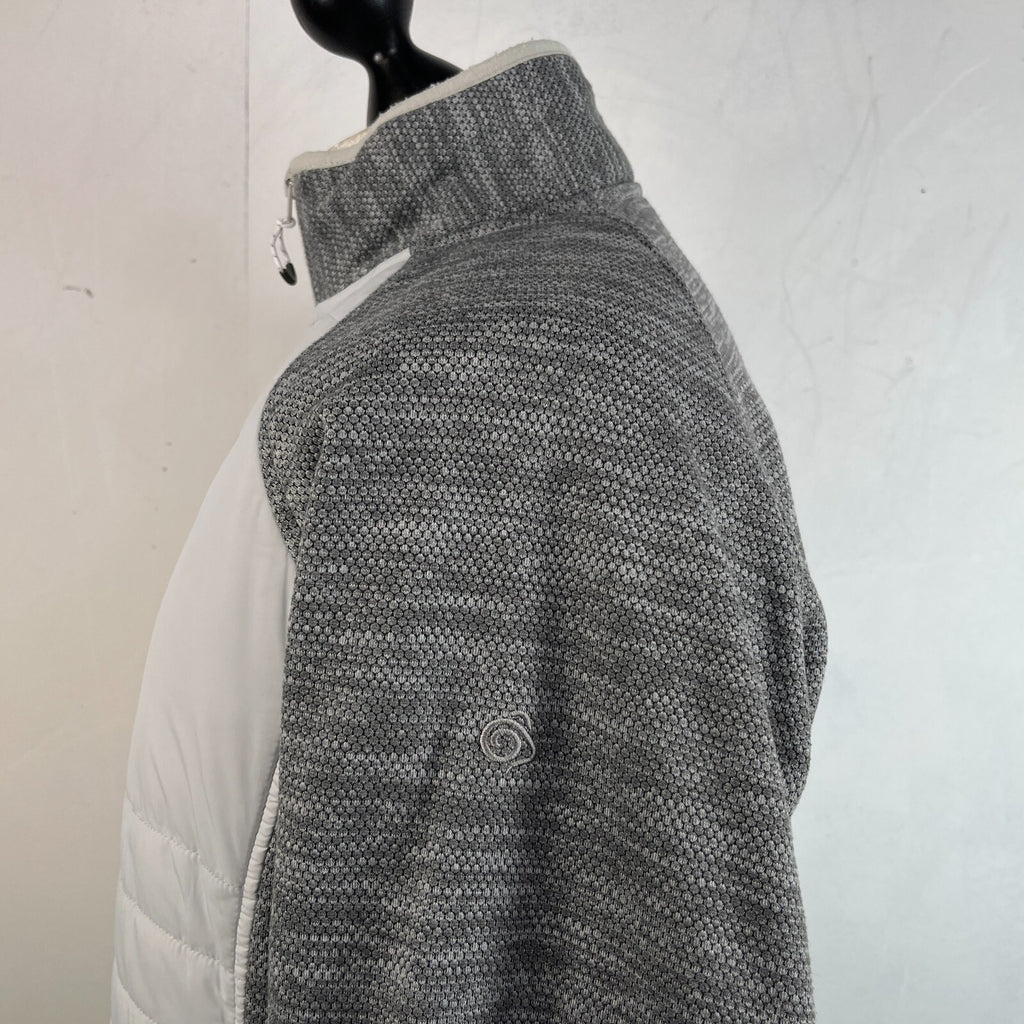 Craghoppers Womens Hybrid Fleece Jacket Grey Padded Quilted Size UK 18 - EU 44