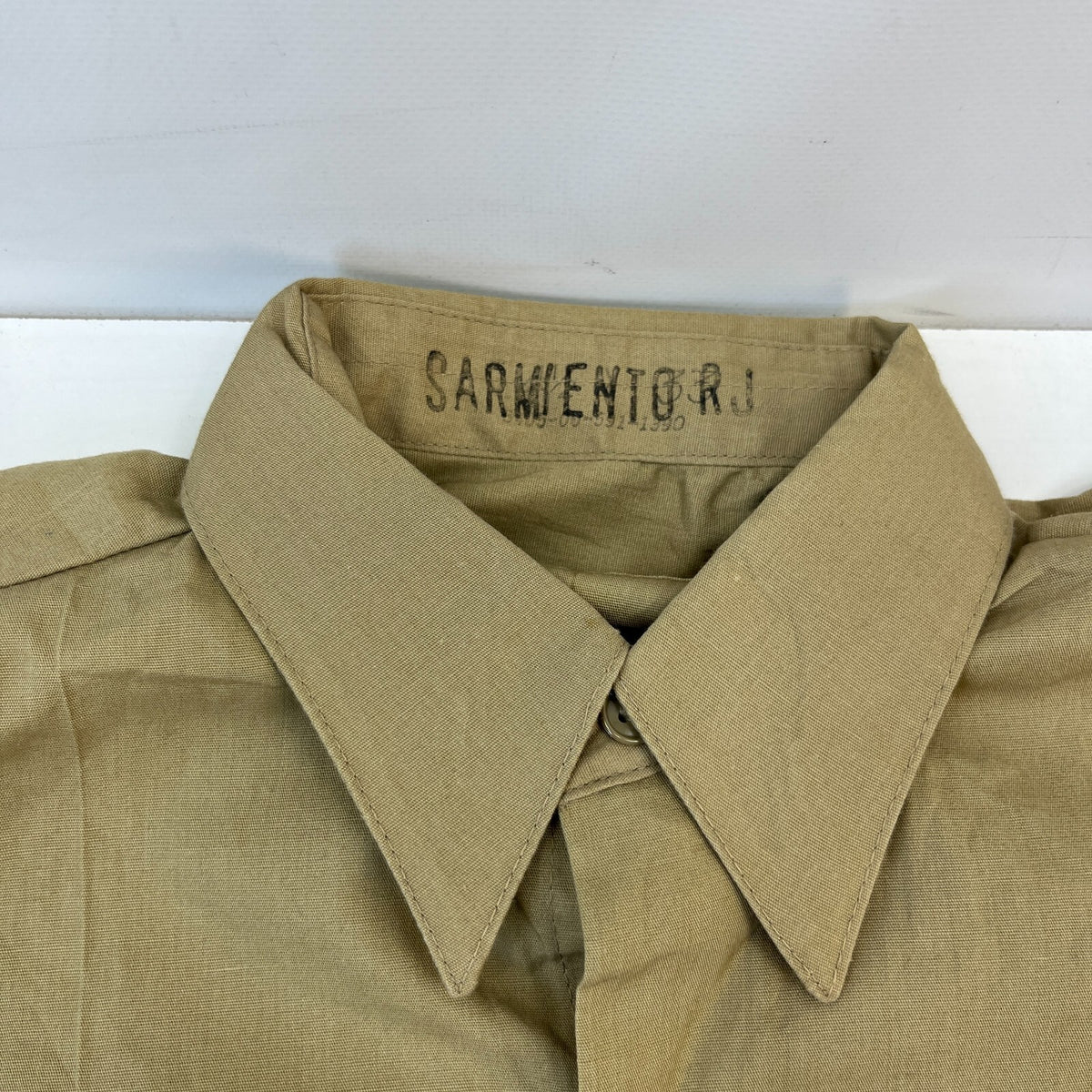 Vintage US Marines USMC Twill Workwear Shirt Long Sleeve Military size Large