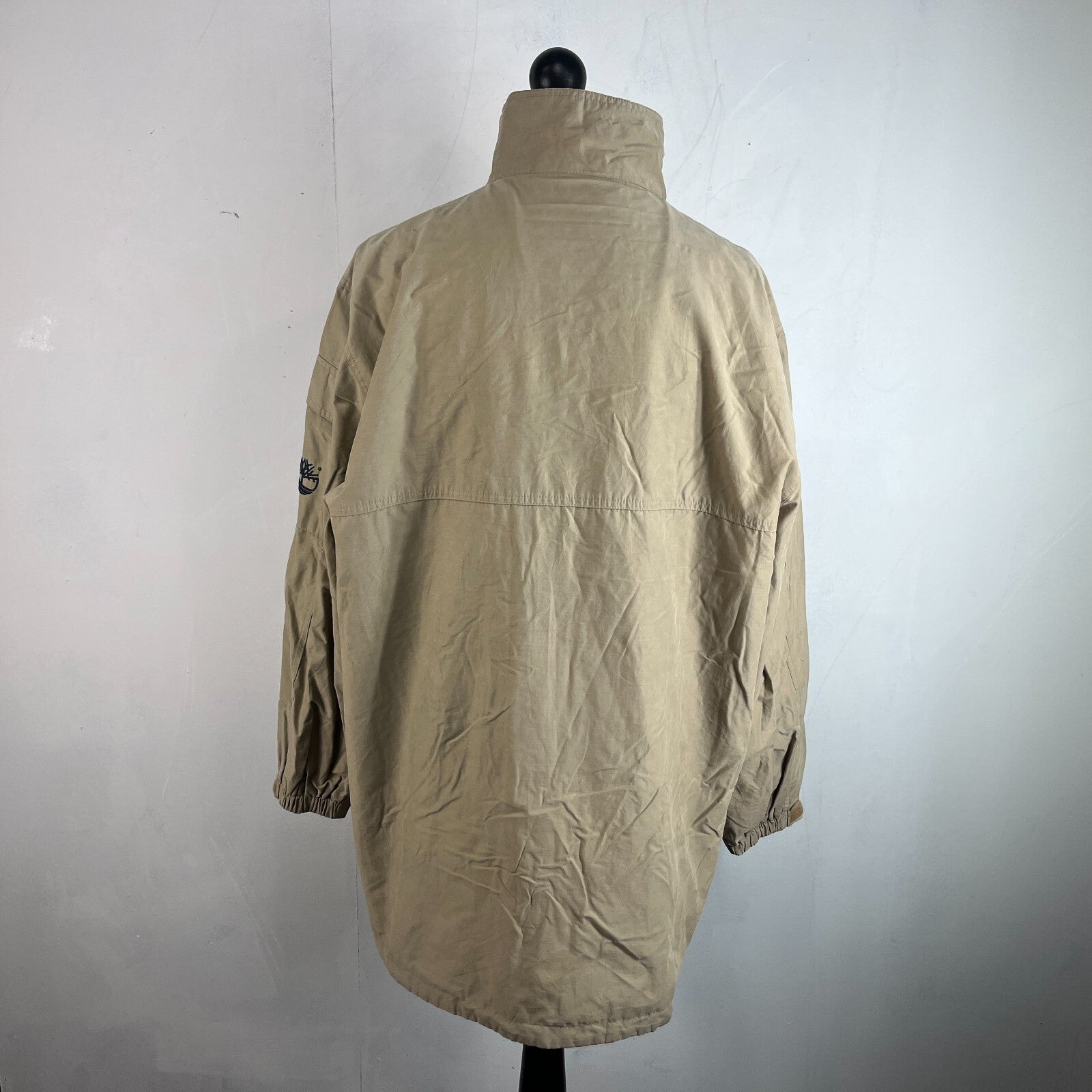 Timberland Men's Weathergear Windbreaker Coat size US M UK L Loose Fit Beige
