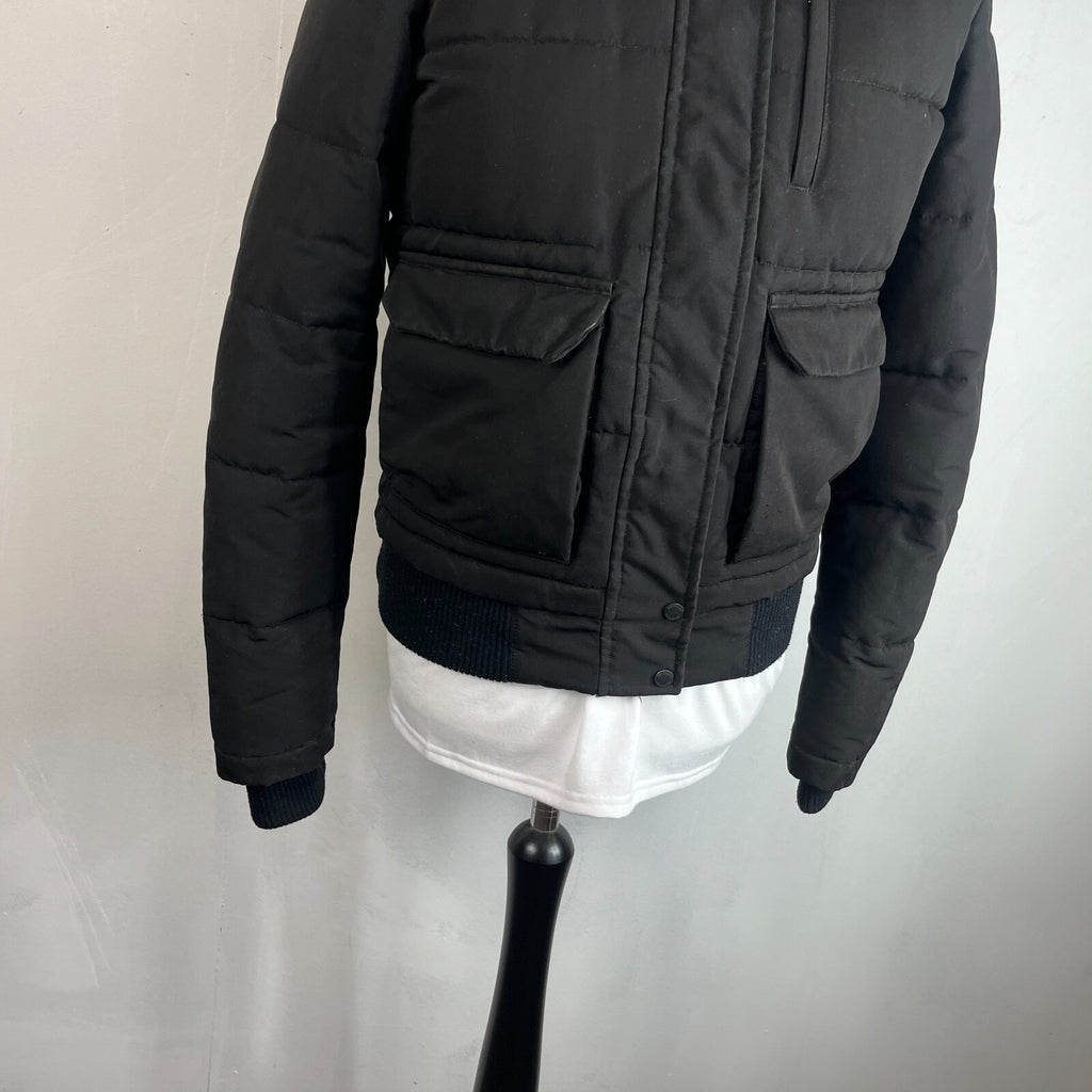 Superdry Everest Mountain Parka in Black with Hood UK Women's size 12