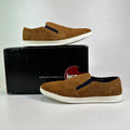 IKON Manor Tan Brown Suede Leather Slip On Shoes Deck Boat Smart Casual UK 12
