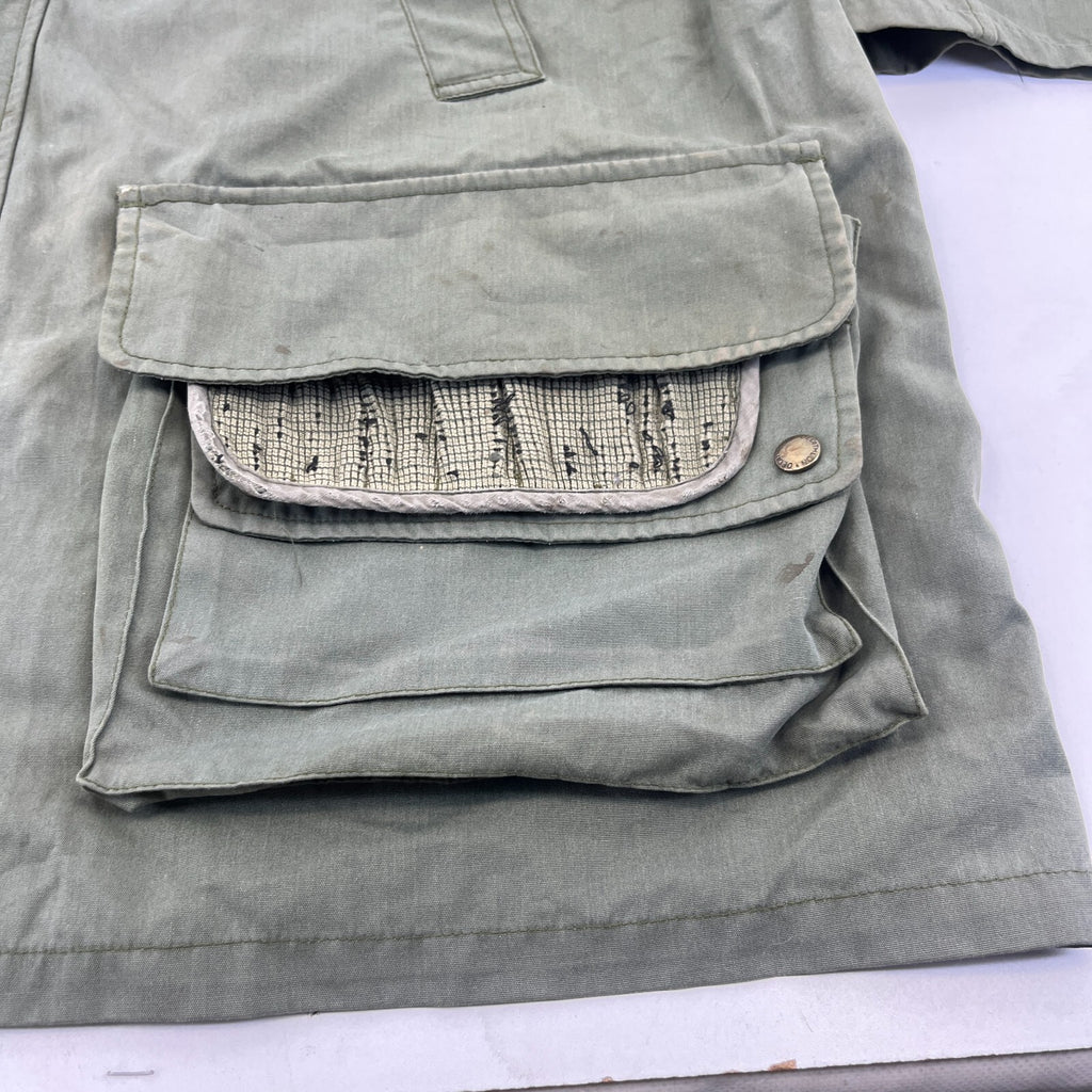 Decathlon Cropped Sleeve Shooting Hunting Jacket w/ Poachers Pocket Green UK 2XL