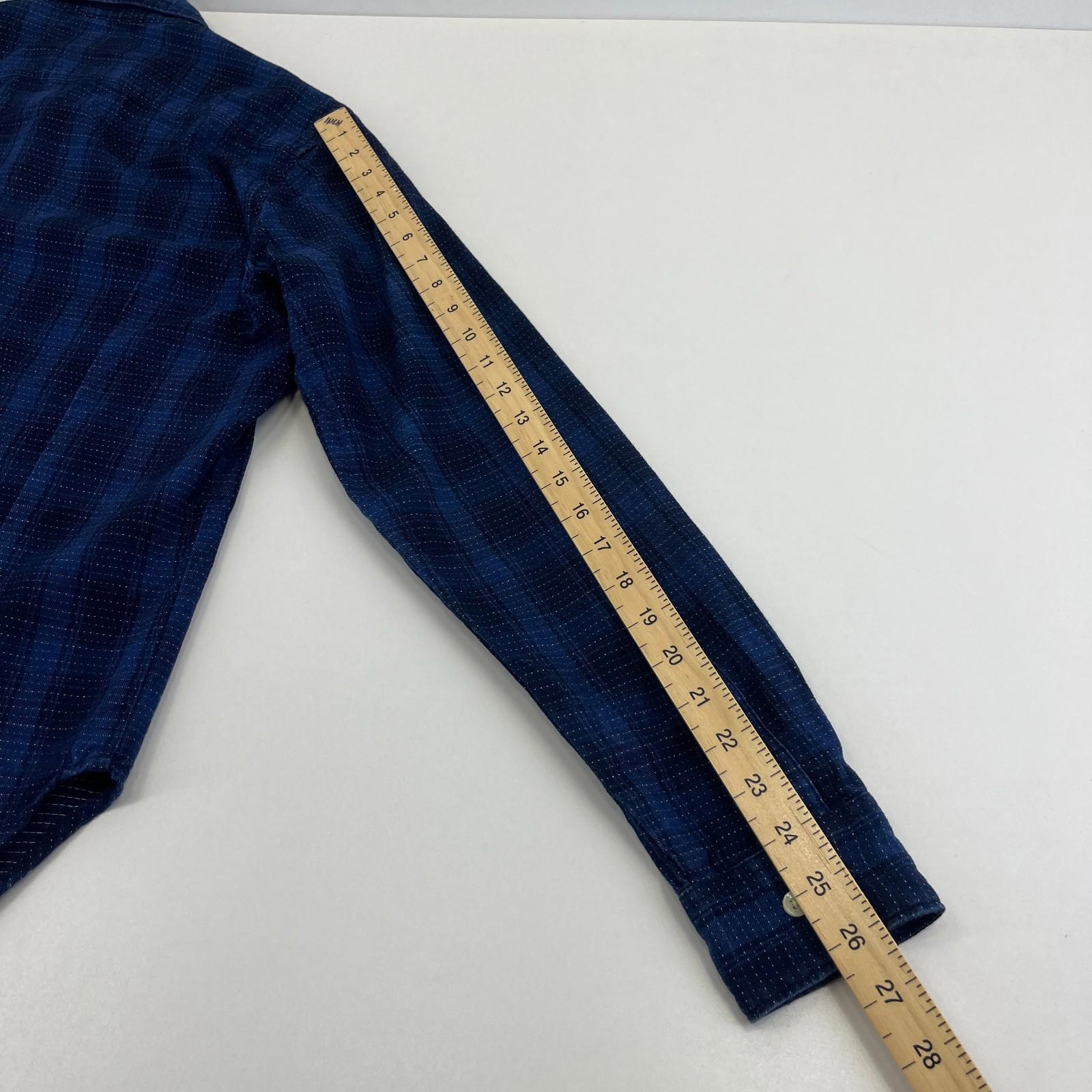 Barbour Men's Blue Check Flannel Shirt Button Up Long Sleeve - UK size M