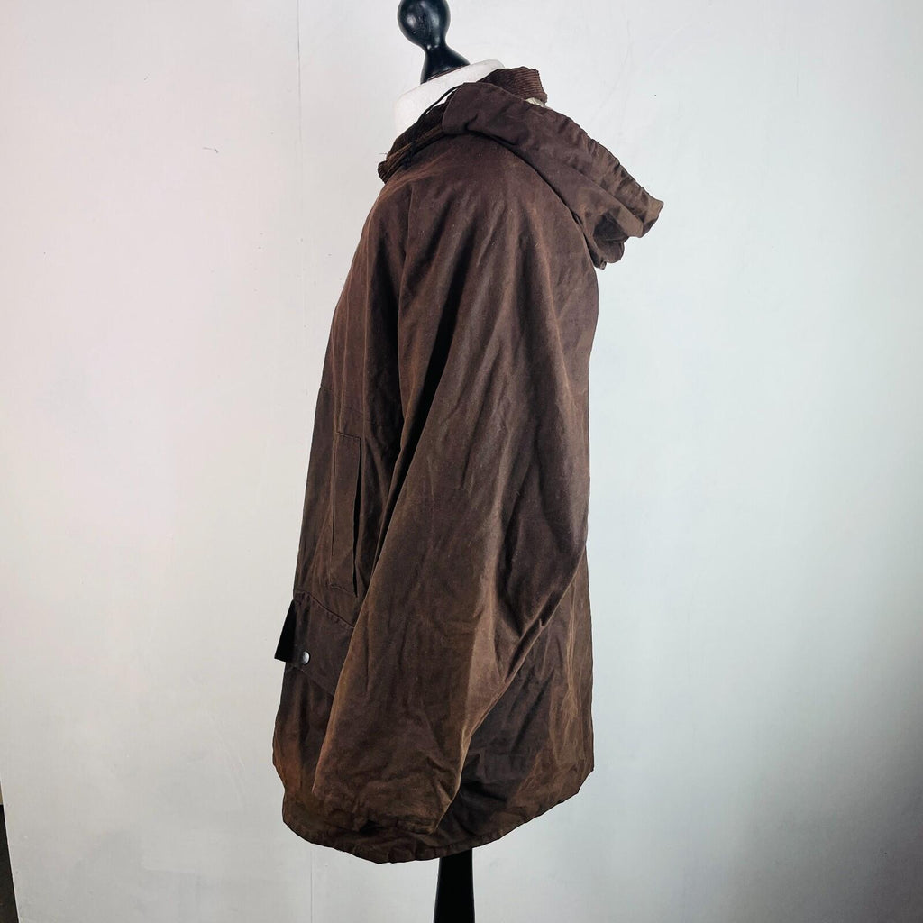Everdeen Squire Women’s Brown Waxed Cotton Jacket with Hood size XL