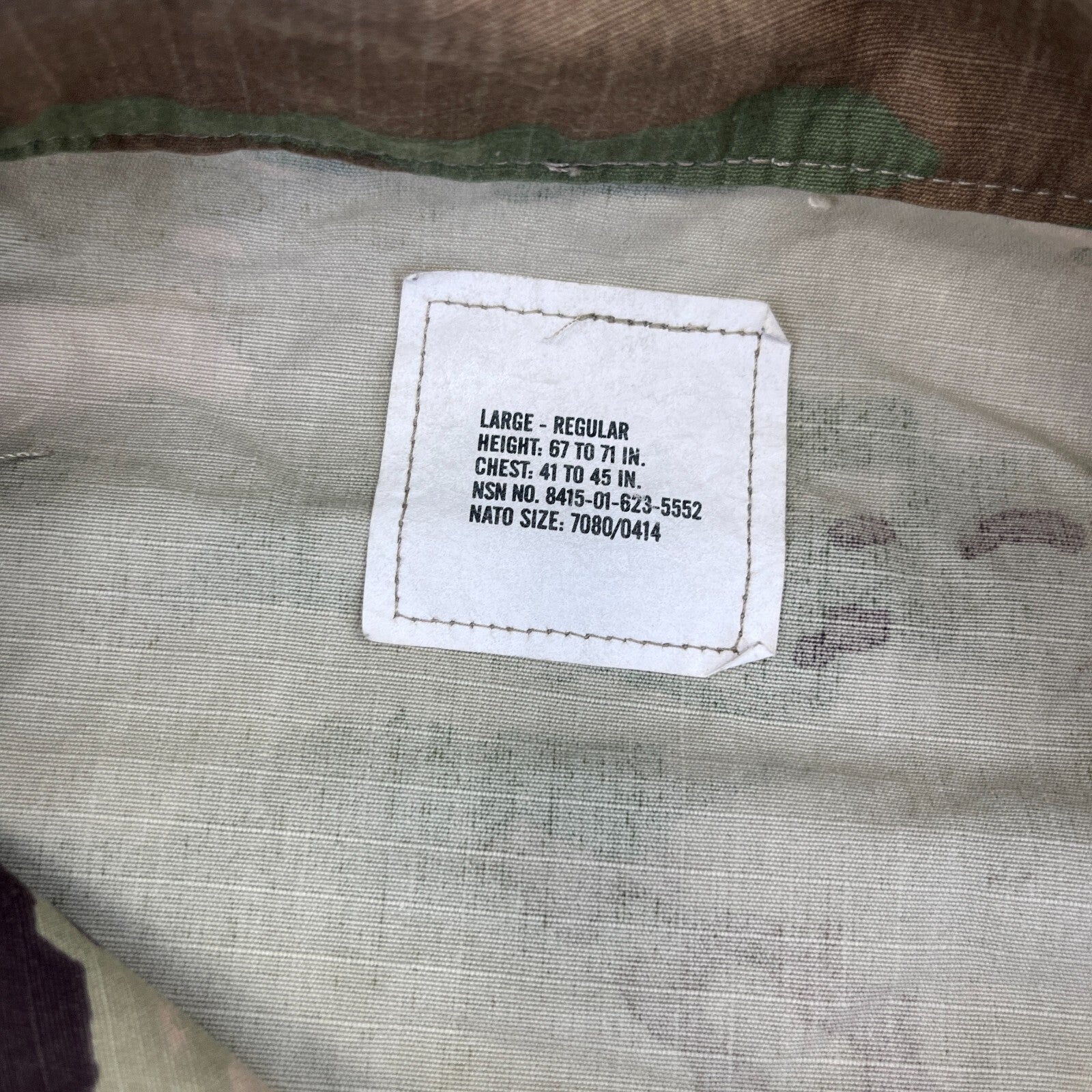 US Army Issue Woodland BDU Jacket Camo Combat Surplus Uniform US Large-Regular