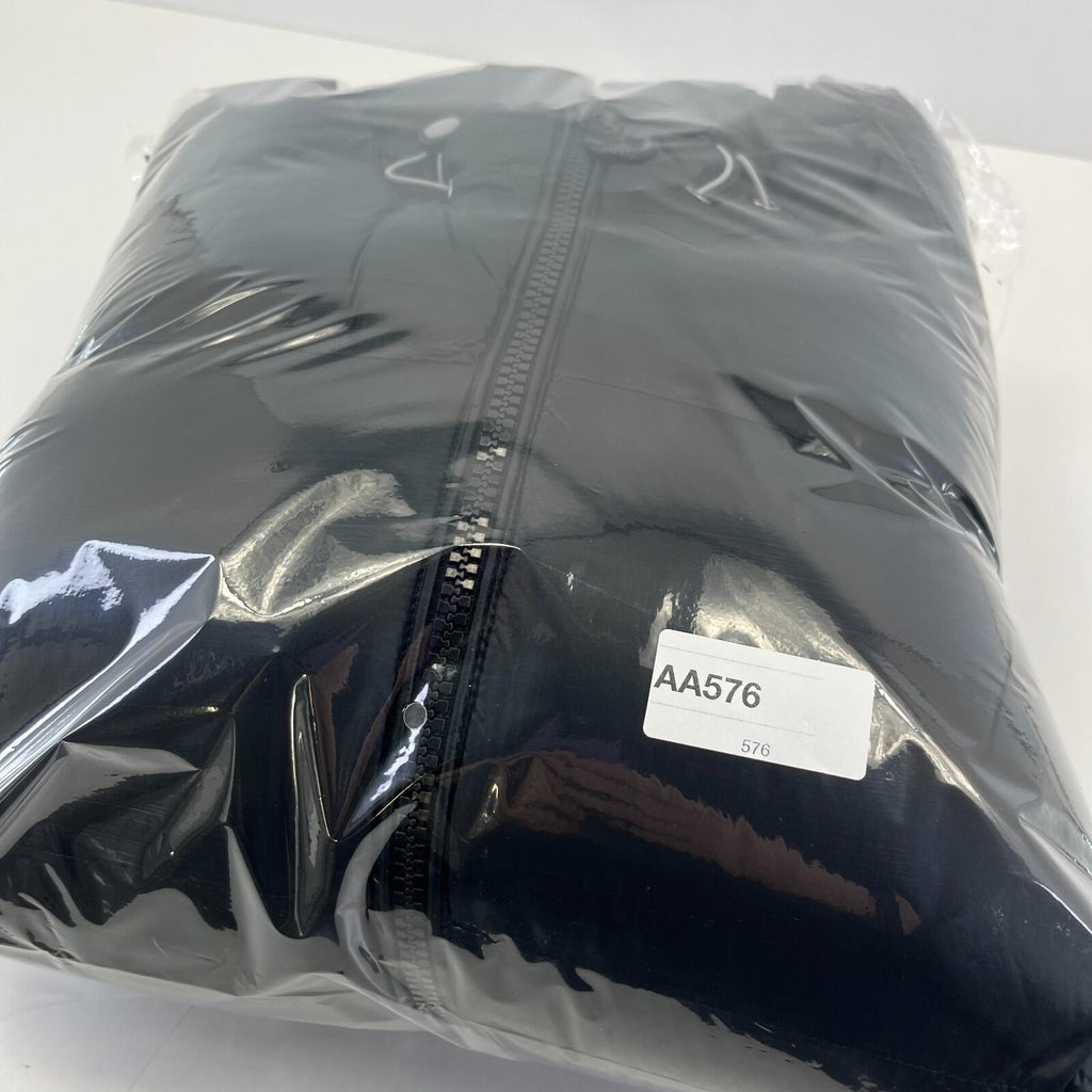 Mens Zavetti Canada Black Super Puffer Parka Jacket with Hood size Large