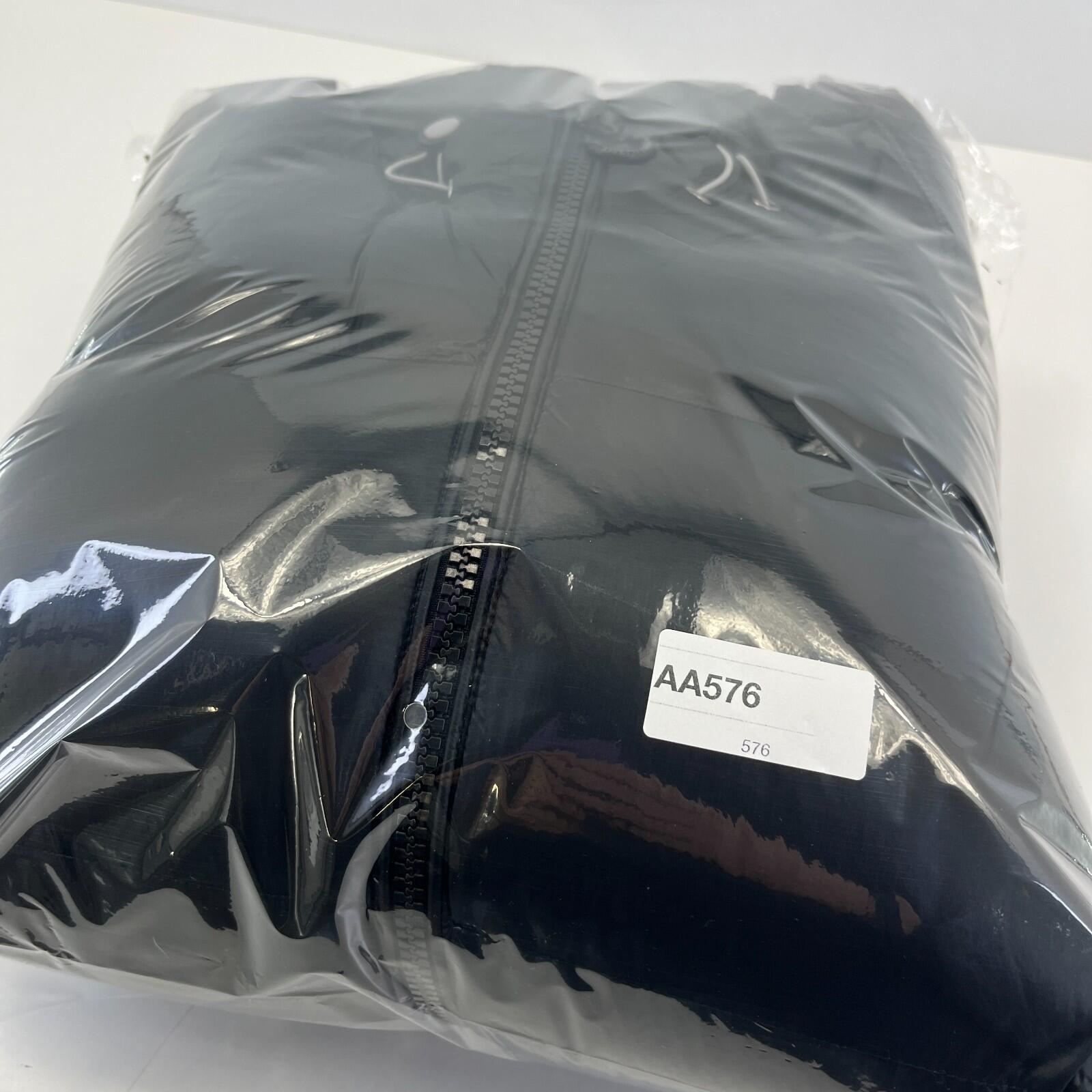 Mens Zavetti Canada Black Super Puffer Parka Jacket with Hood size Large