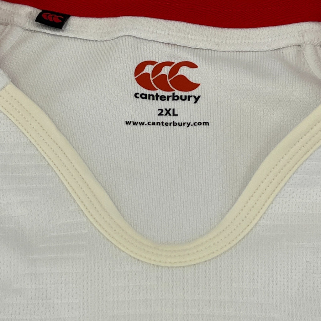 England Rugby Shirt size 2XL RFU Canterbury CCC White Retro Rugby Union Jersey
