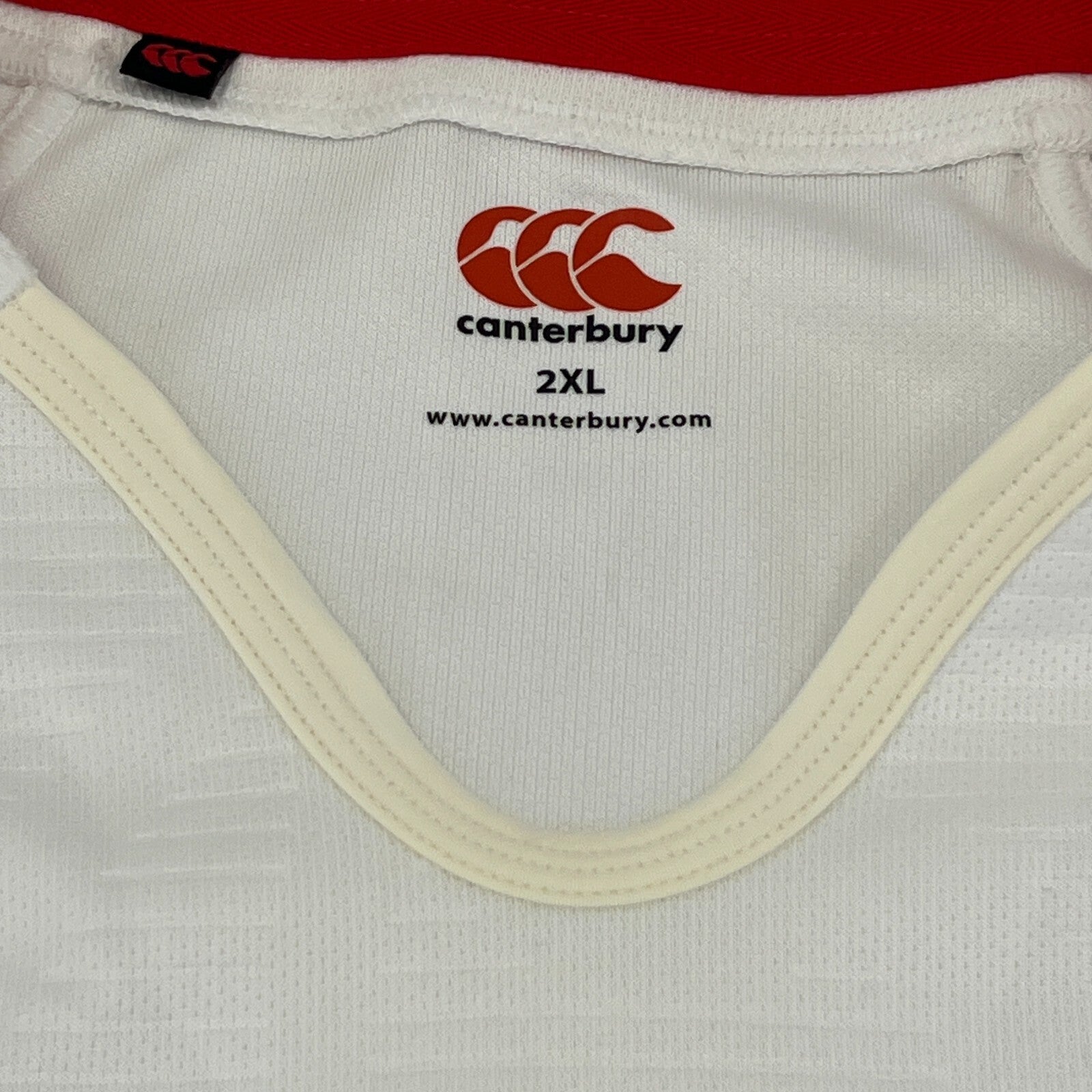 England Rugby Shirt size 2XL RFU Canterbury CCC White Retro Rugby Union Jersey