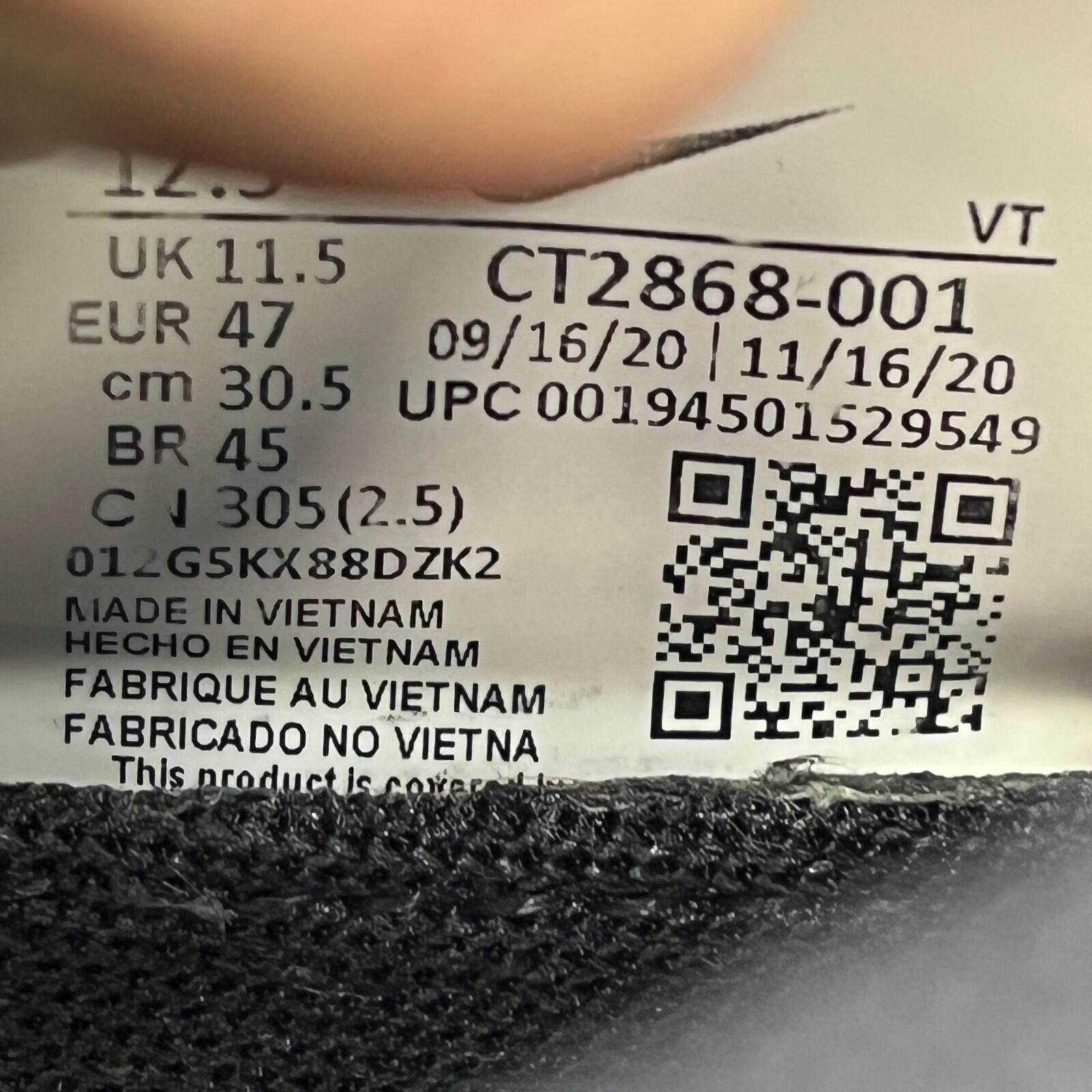 Nike Air Vapormax Evo Black/White/Silver UK Men's size UK 11.5 / EU 47