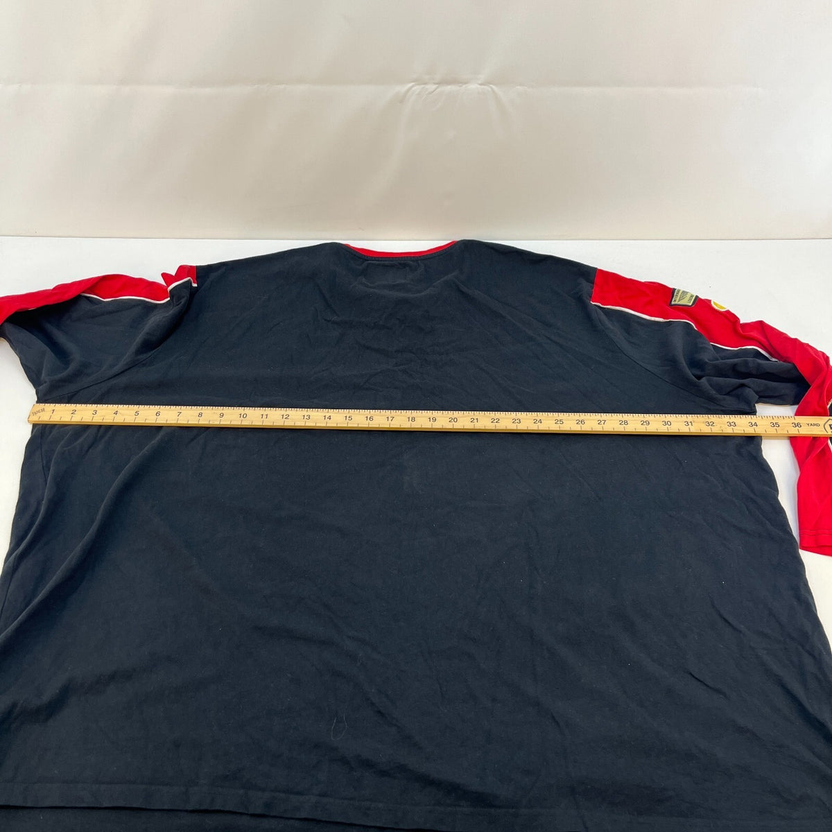 Joe Browns Biker T-shirt Mens Black/Red size 6XL Crew Neck Long Sleeve Cotton