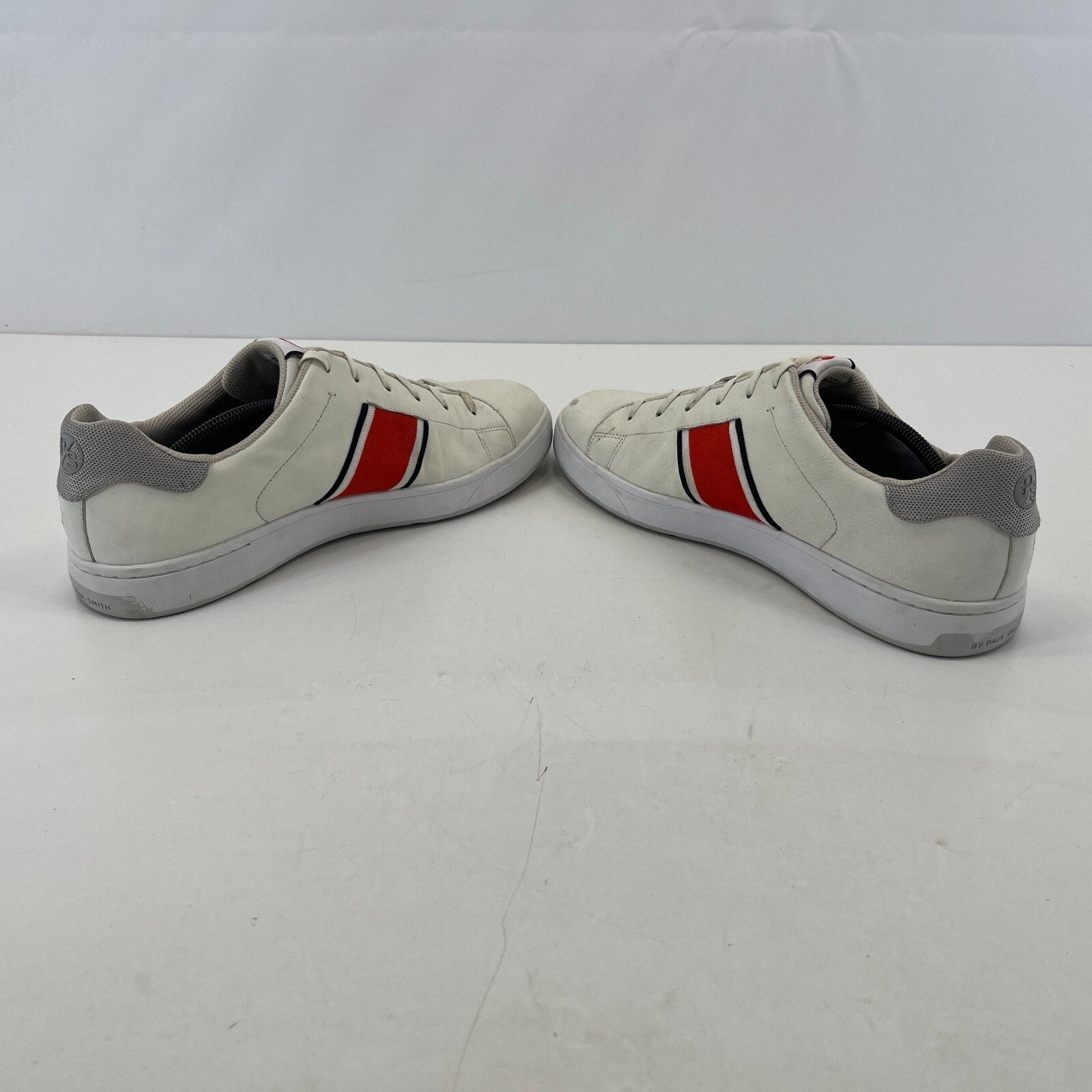 PS By Paul Smith Trainers Men's White & Red Striped Trainers size UK 11 - EU 43