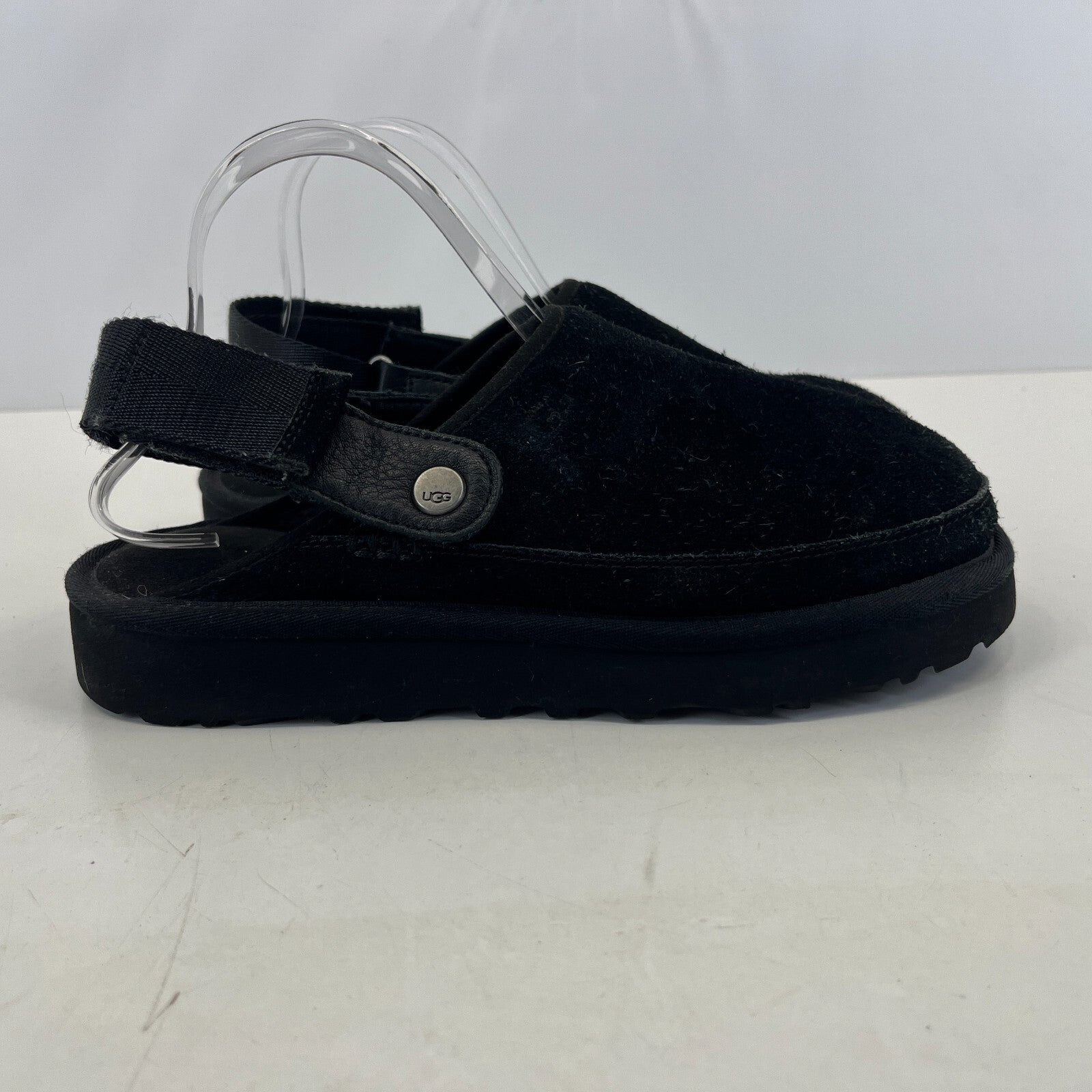 UGG Goldencoast Sliders Mules Slippers Black Racer Back Men’s size UK 7 - EU 41