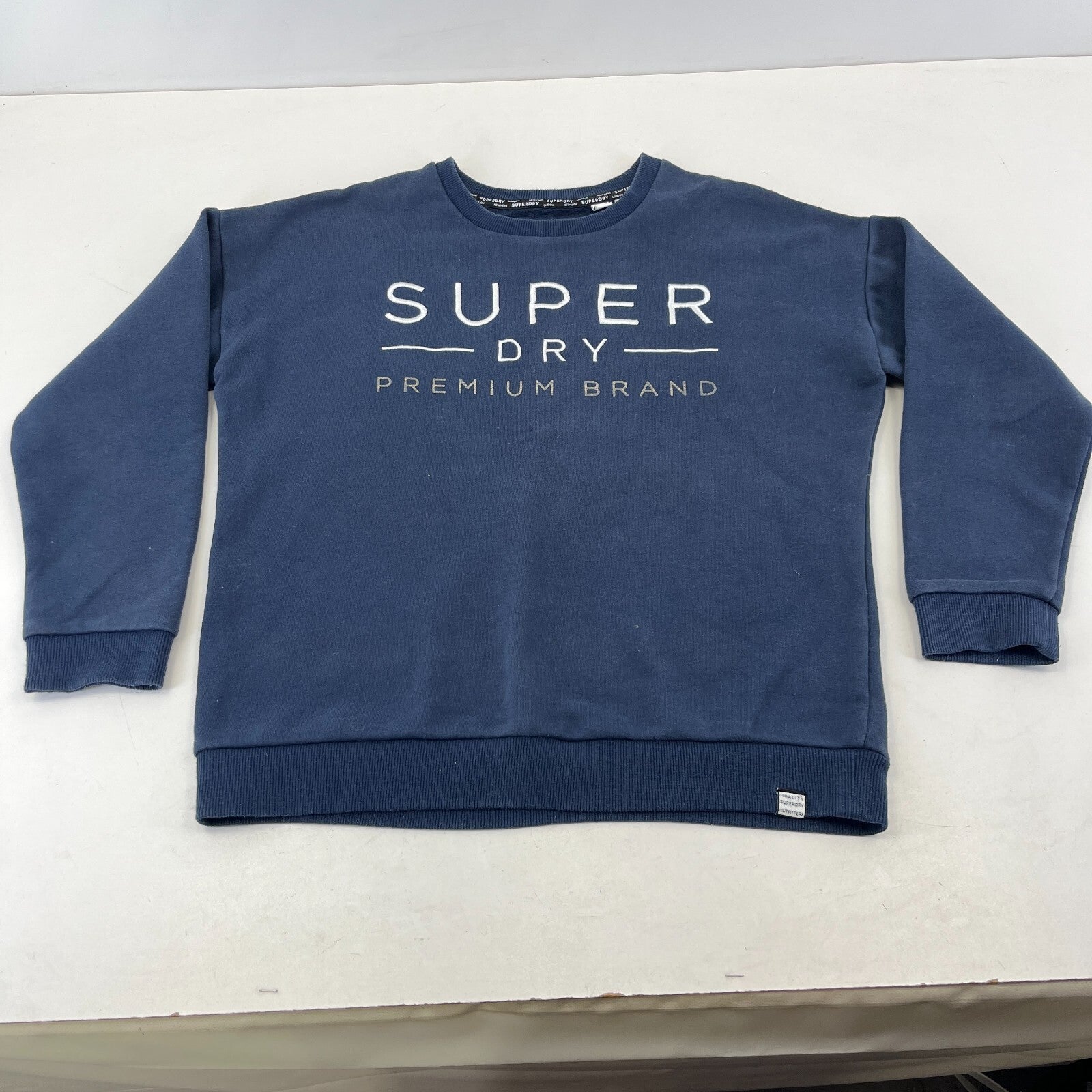 Superdry Premium Women's Sweatshirt Long Sleeve Round Neck Pullover size 12