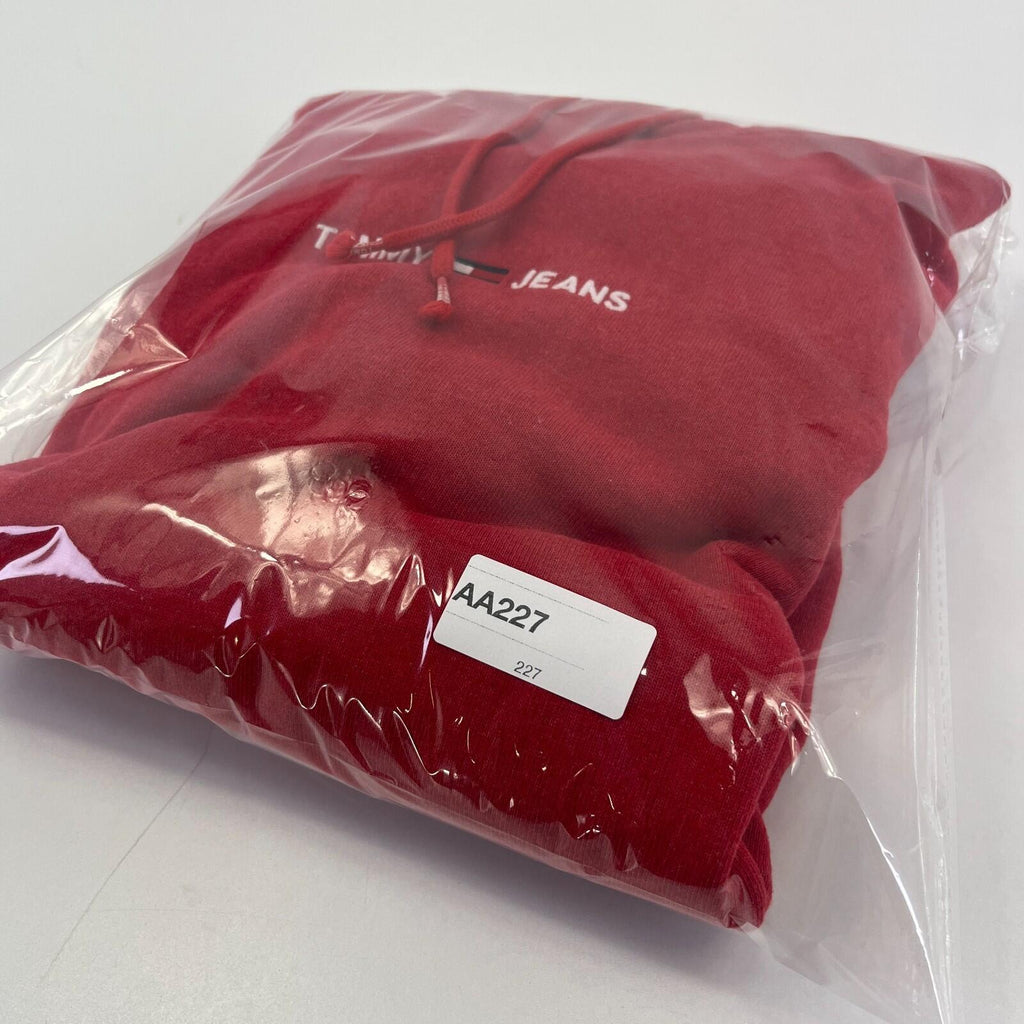 Tommy Jeans Men's Pastel Red Pullover Hoodie size M - Logo