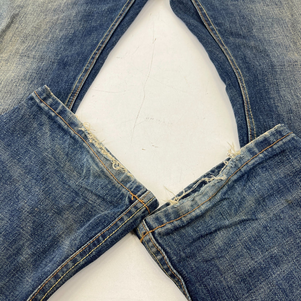 SuperDry Loose Straight Leg Blue Jeans W36" L32" Button Fly
