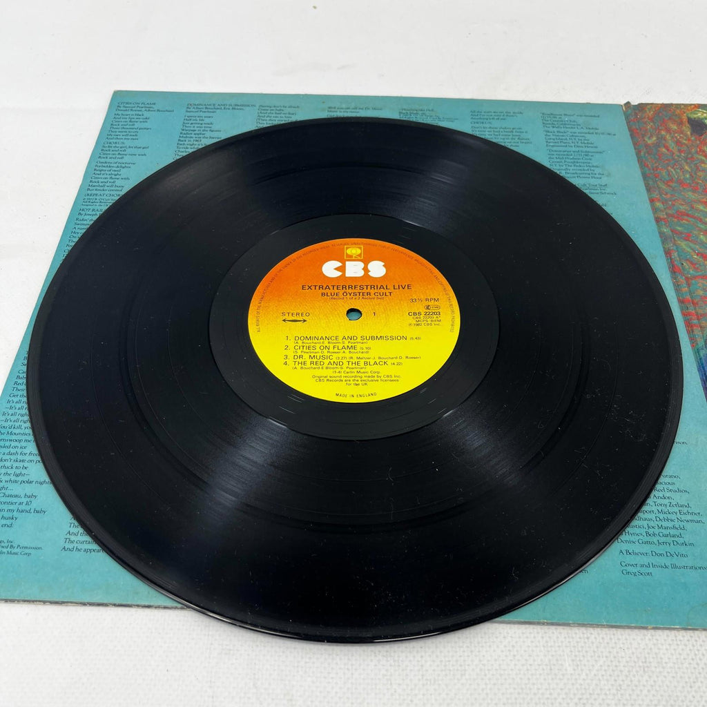 Blue Oyster Cult Extraterrestrial Live VG+/VG 2 x Vinyl Record Album CBS22203