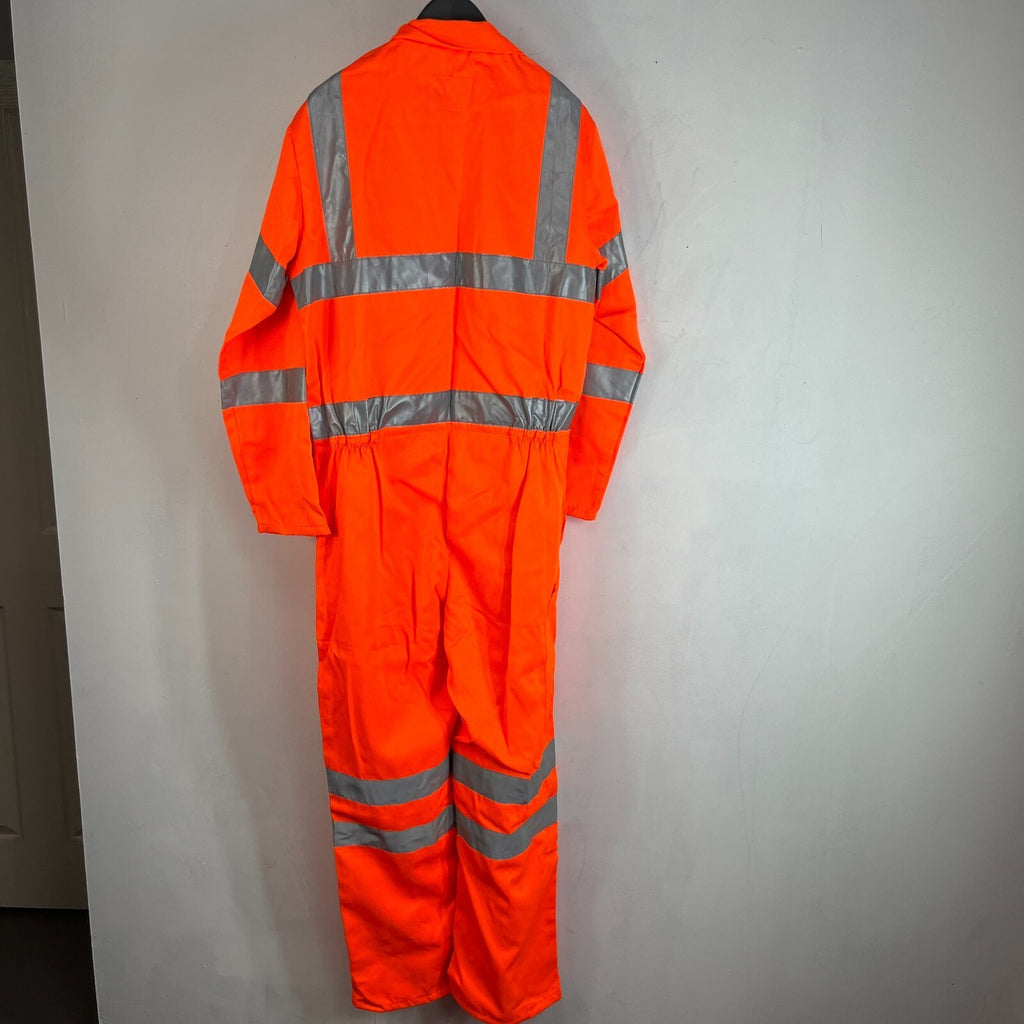 Hercules Men's Hi-Vis Orange Overalls Boiler Suit Coveralls size Large