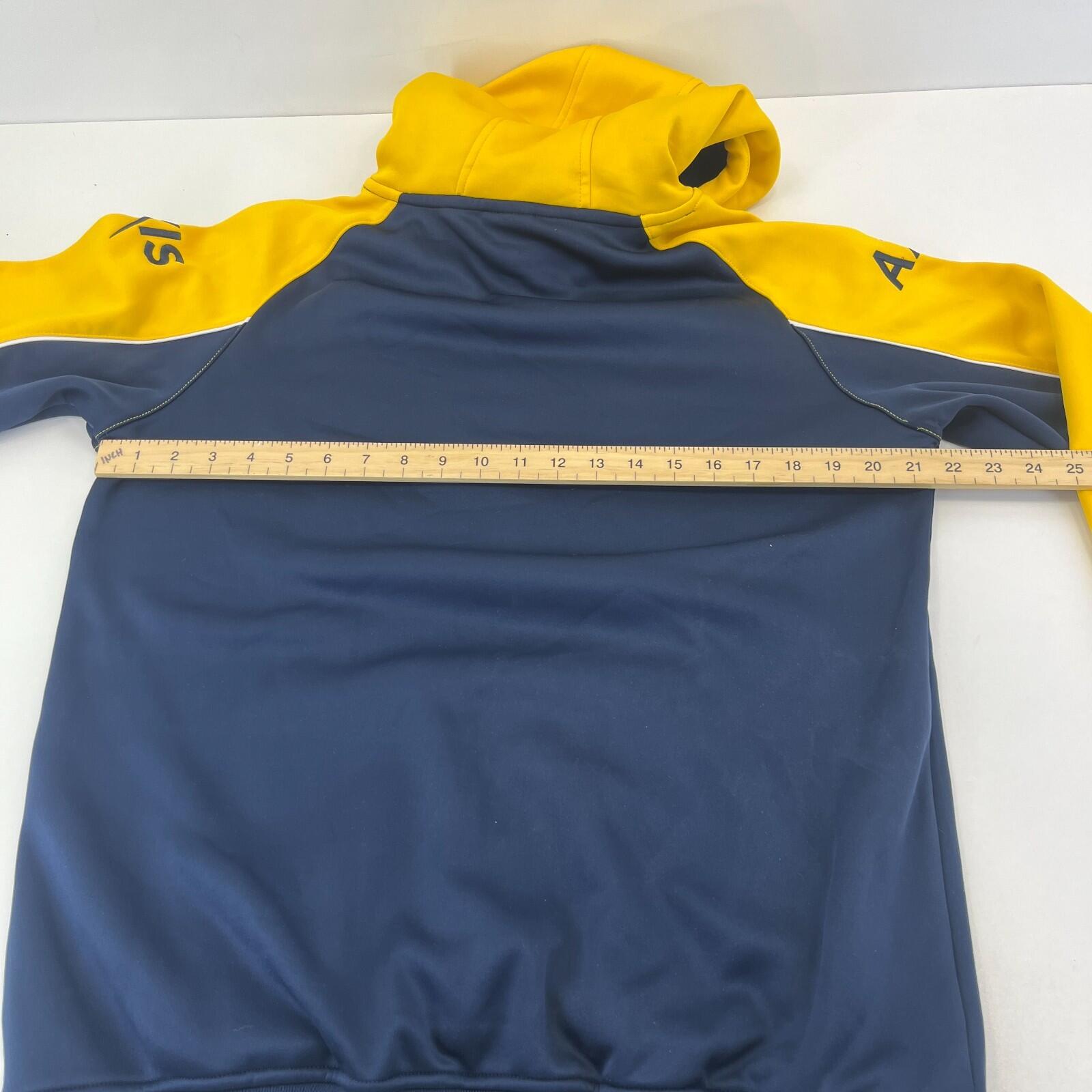 ISC Bradford Bulls Hoodie Rugby Mens size Large Pull Over Blue & Yellow
