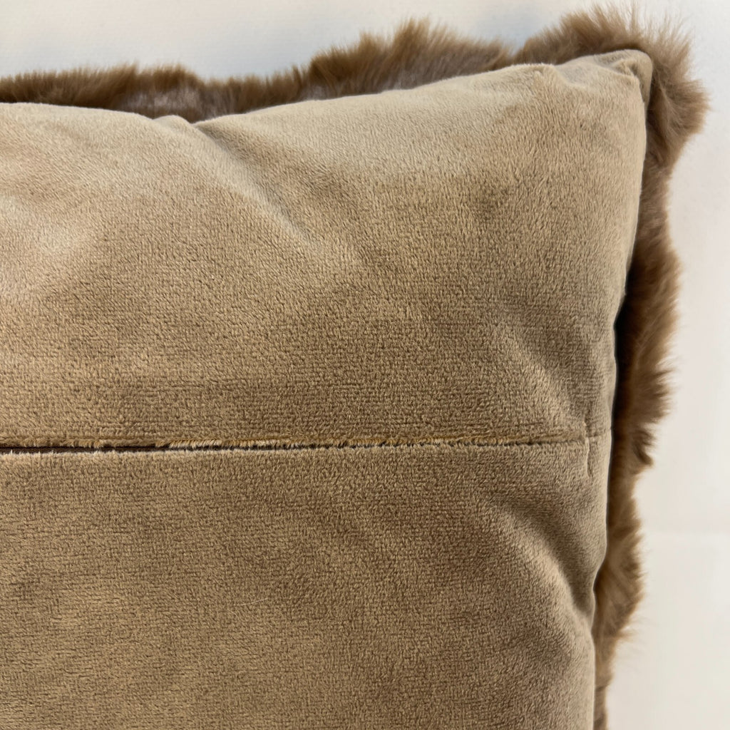 M&S Bubble Faux Fur Cushion in Brown 50cm x 50cm New with Tags