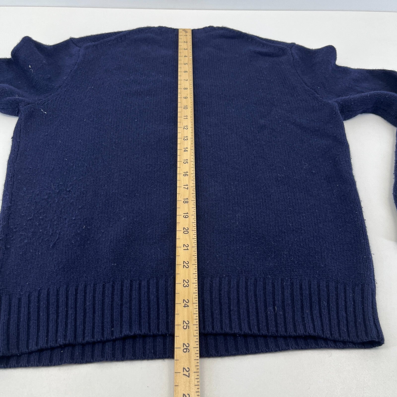 Polo Ralph Lauren Jumper Womens Medium Navy Blue Bear Wool Knit Pullover Sweater