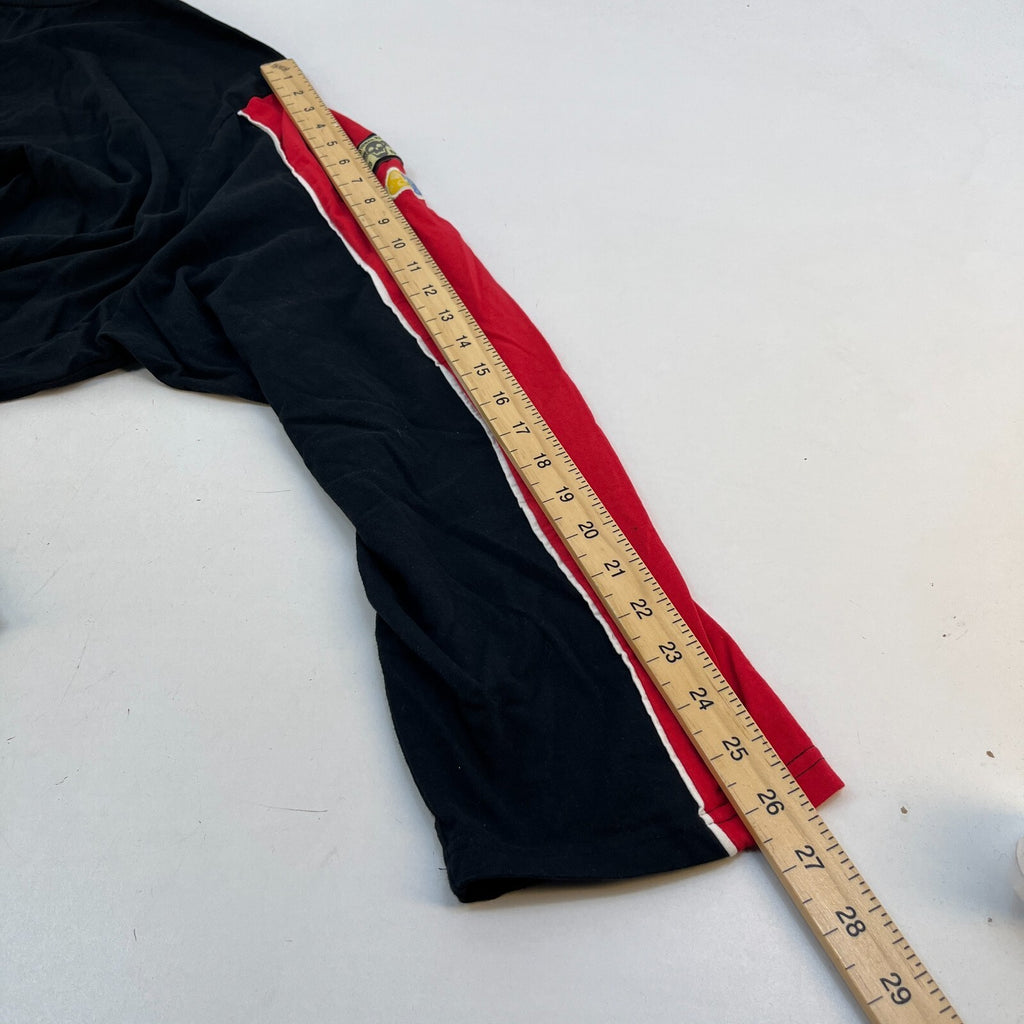 Joe Browns Biker T-shirt Mens Black/Red size 6XL Crew Neck Long Sleeve Cotton