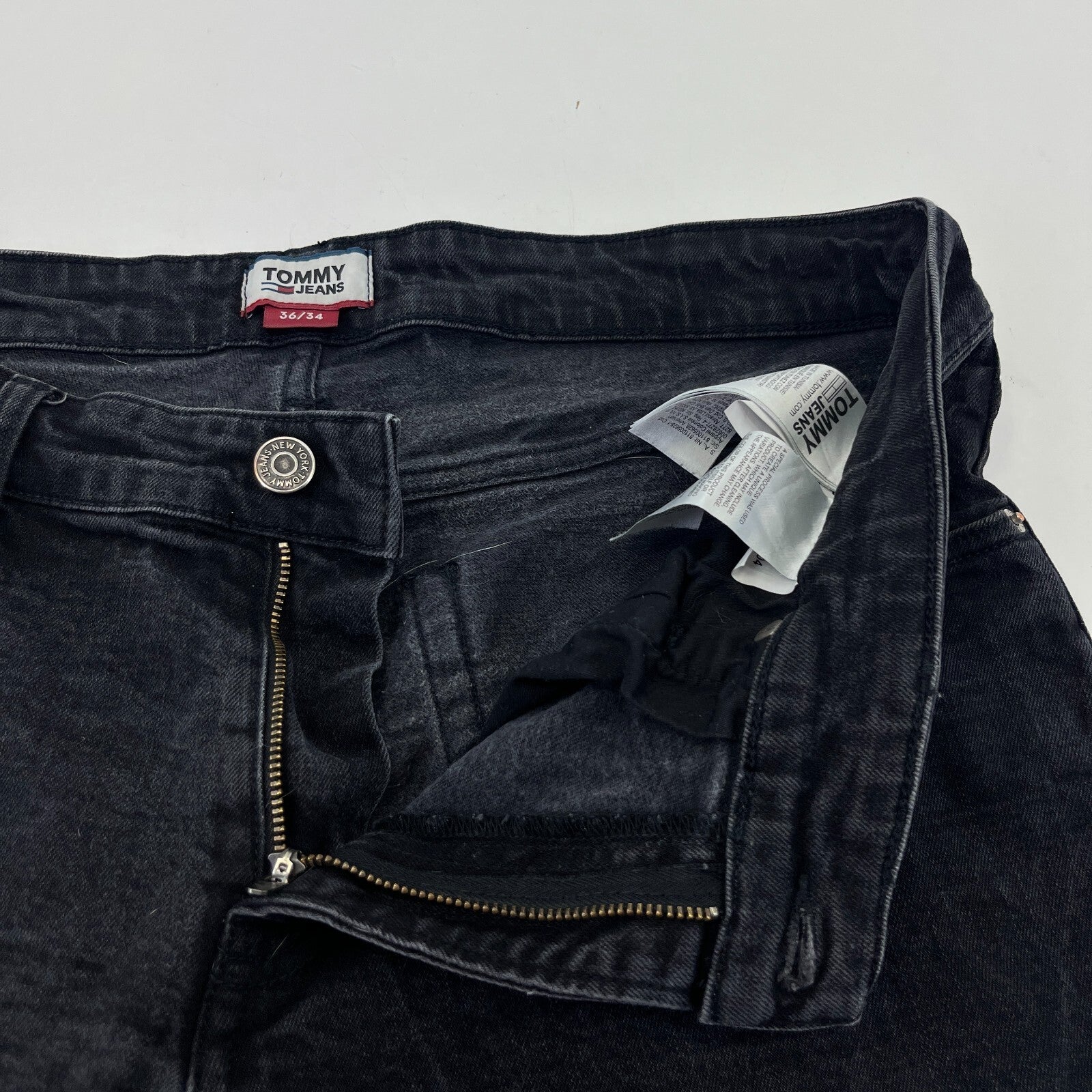 Tommy Hilfiger Scanton Jeans Mens W36" L34" Denim Slim Fit Stretch Black