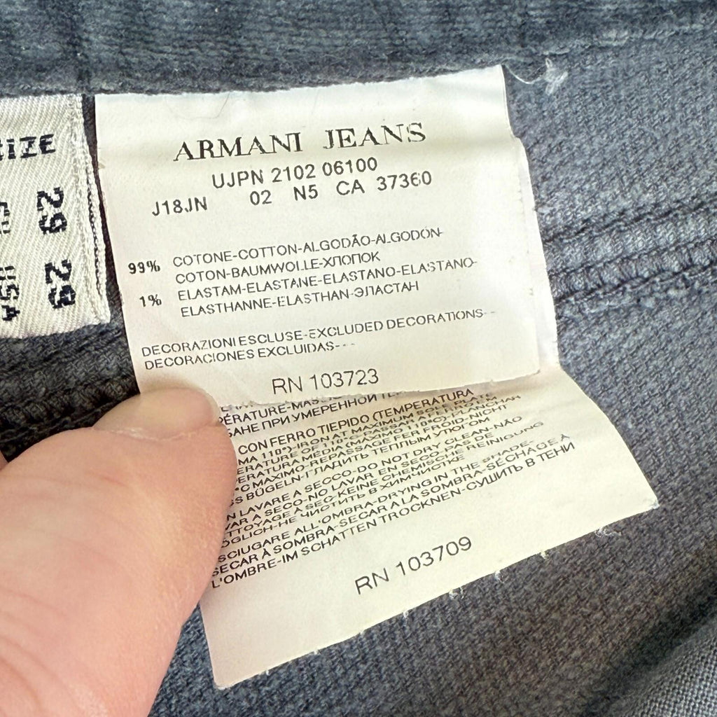 Armani Felt Feel Jeans Tapered Leg in Grey W29" L28"