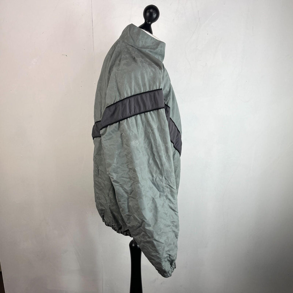 US Army Bomber Jacket Grey Digital Print Windbreaker US size Large
