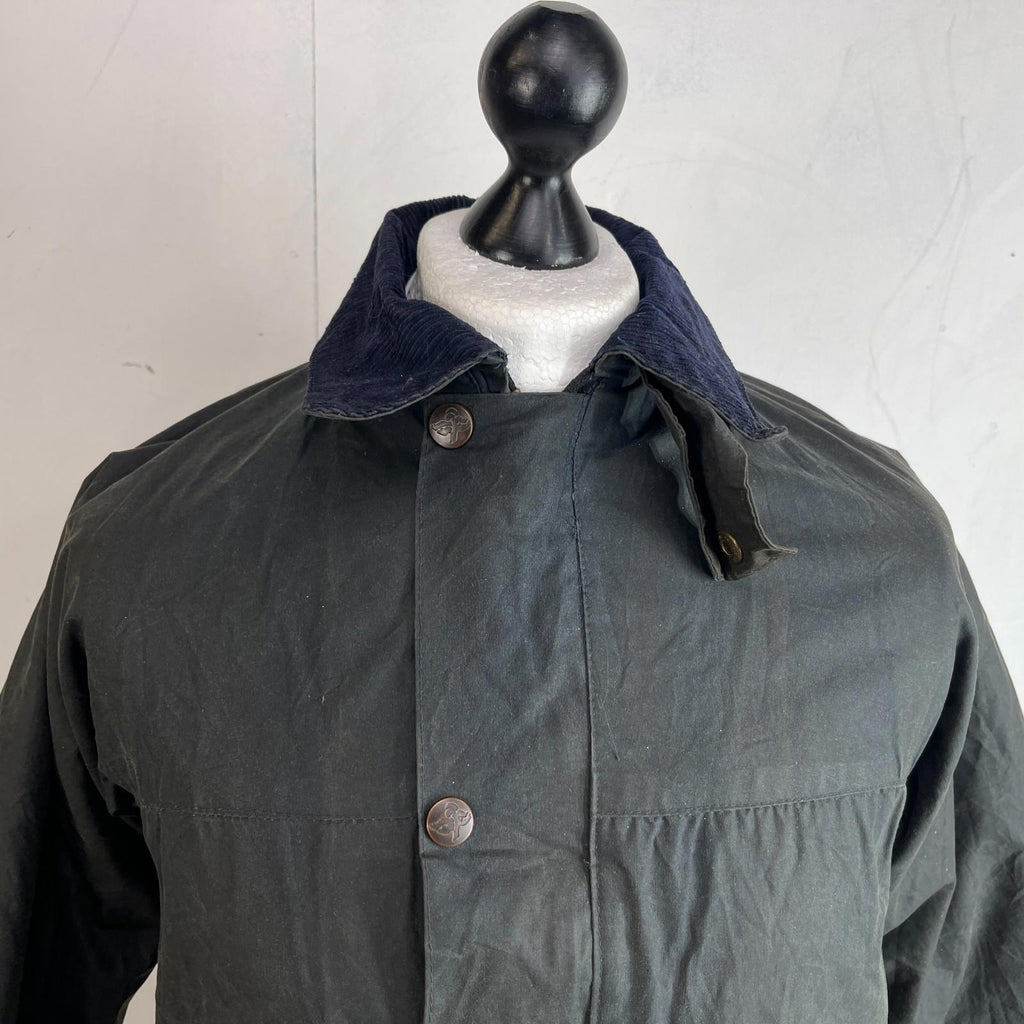 John Partridge Women's Wax Jacket in Black Waxed Cotton size 34 (XS)