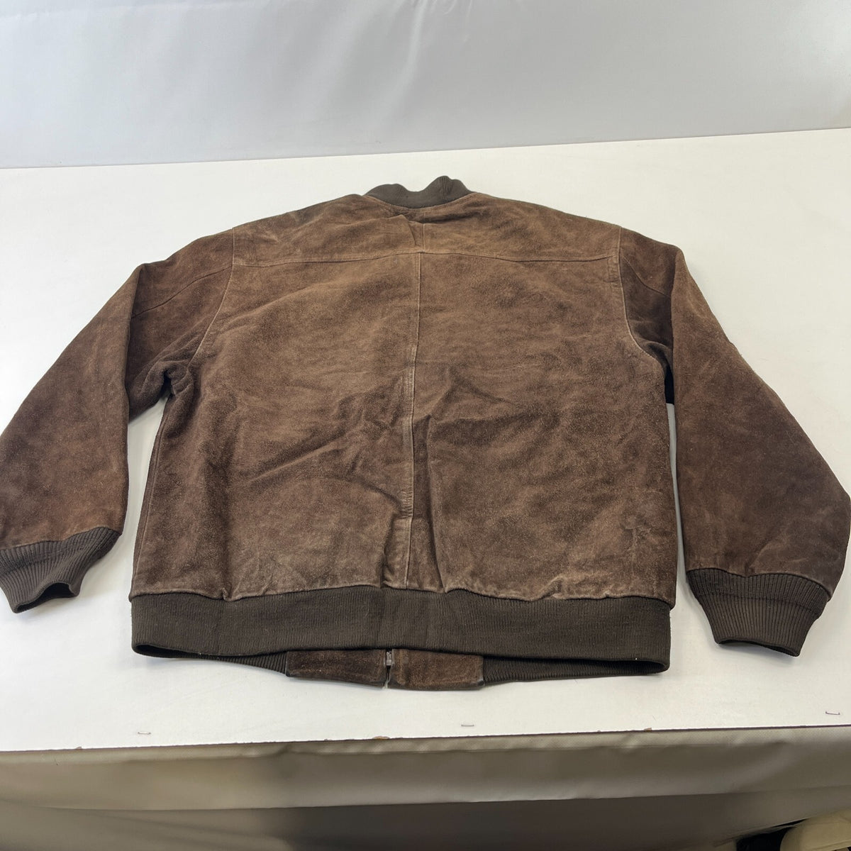 Clipper Mist Men's Dark Brown Suede Leather Bomber Jacket UK size Medium