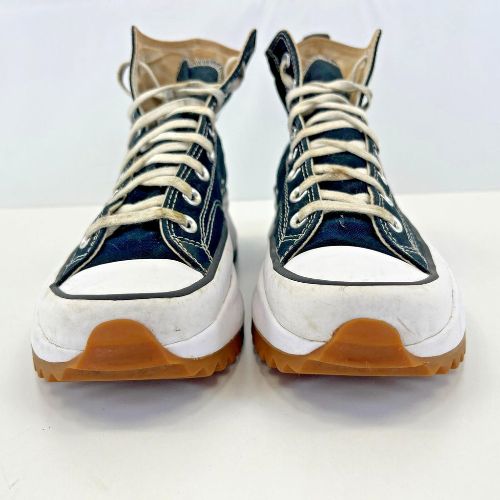 Converse Run Star Hike Hi Top Trainers Chunky Platform Black Canvas UK 8.5 EU 43