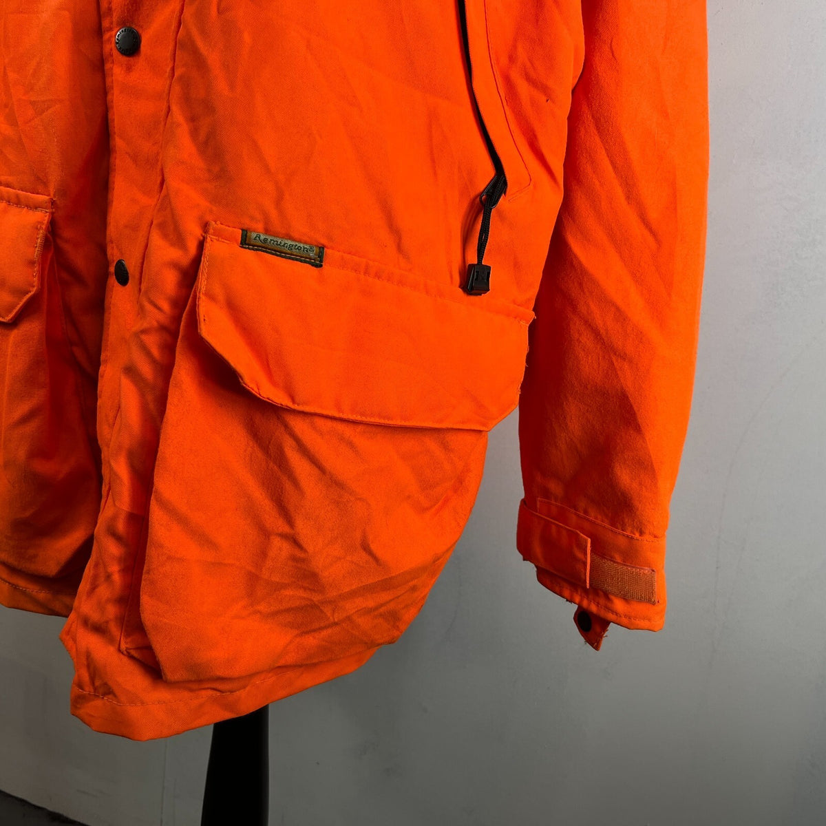 Remington Men's Jacket Coat Fluorescent Orange Waterproof Nylon Shooting Parka L