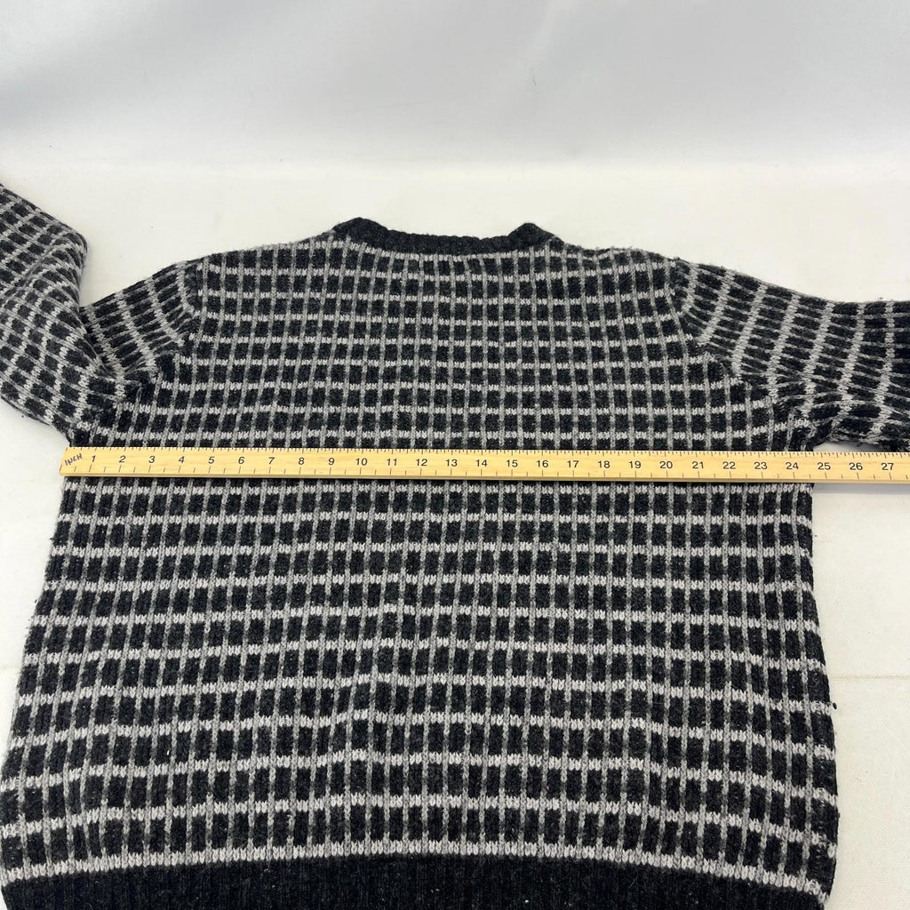 M&S Heritage Men's Jumper Sweater Chunky Knitwear size Large Black/White