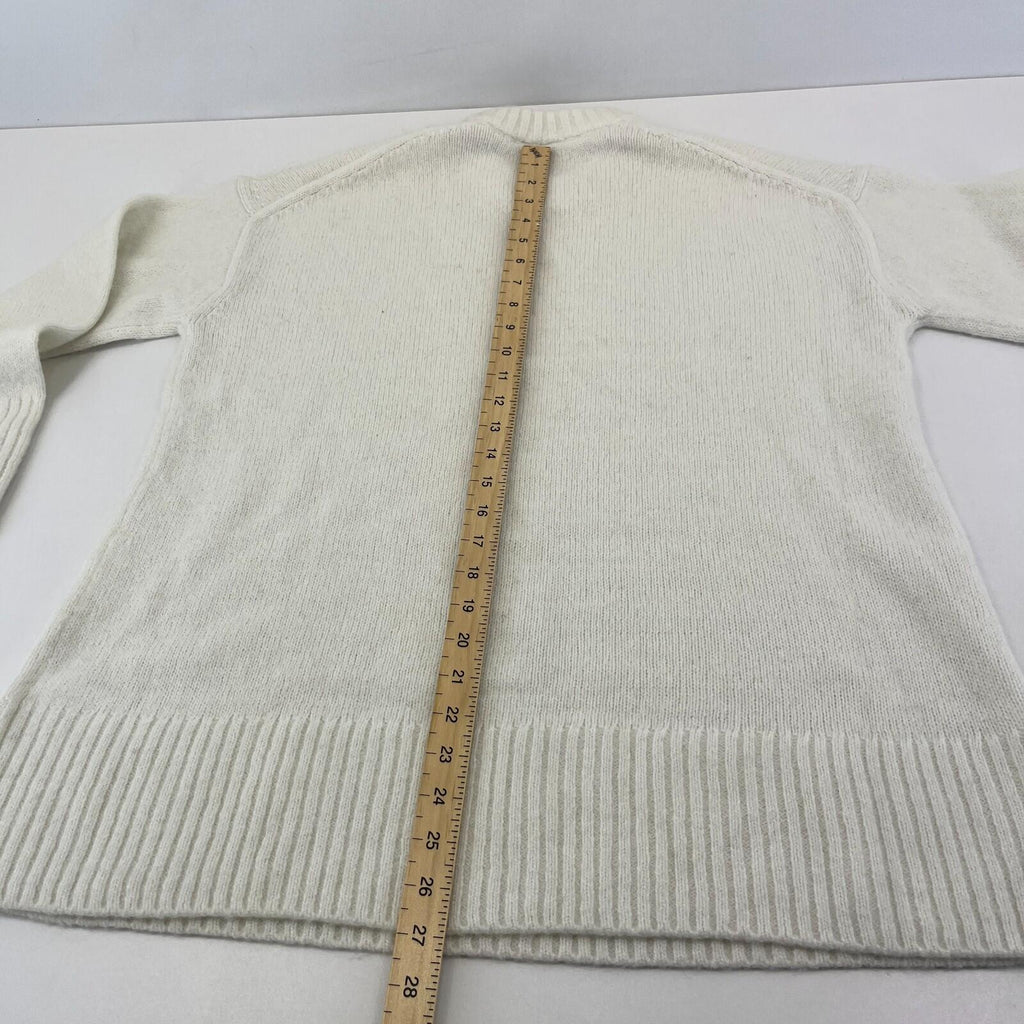 Sweaty Betty Alpine Wool Crew Neck Jumper Sweater in Lily White size S Alpaca
