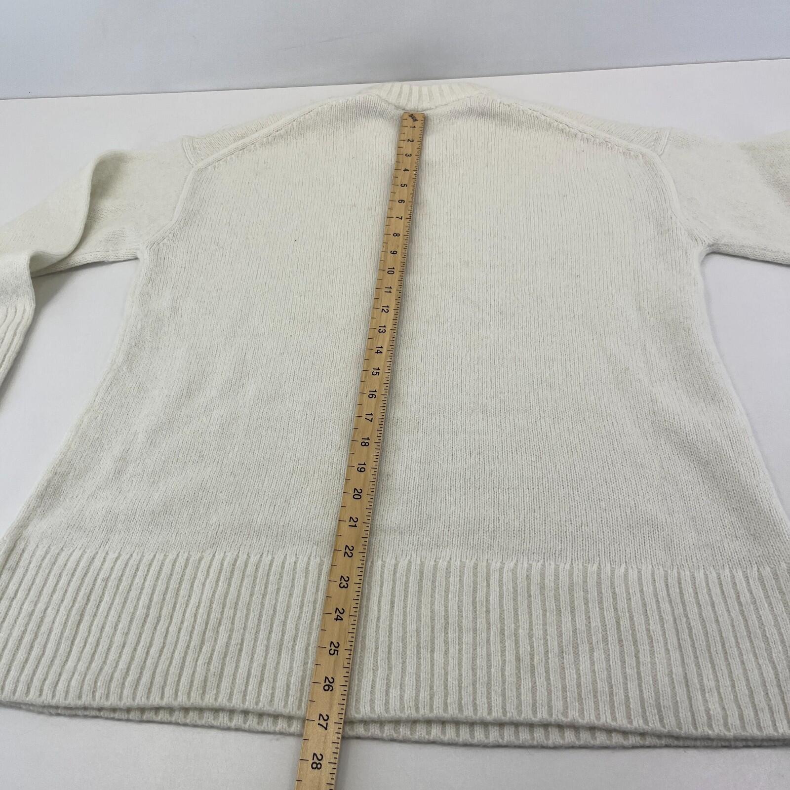 Sweaty Betty Alpine Wool Crew Neck Jumper Sweater in Lily White size S Alpaca
