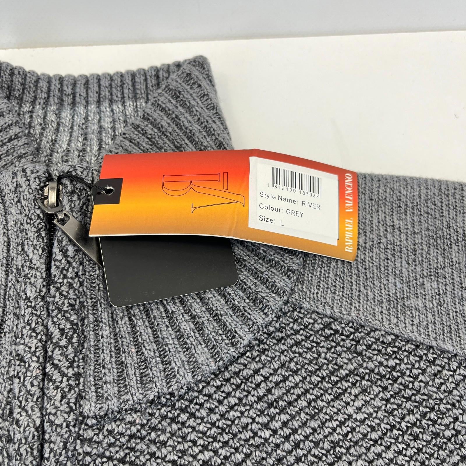 Raphael Valencino Thermal Fleece Lined Jacket Grey Long Sleeve Mens L - New