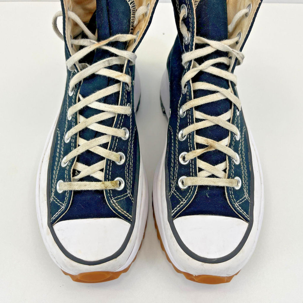 Converse Run Star Hike Hi Top Trainers Chunky Platform Black Canvas UK 8.5 EU 43